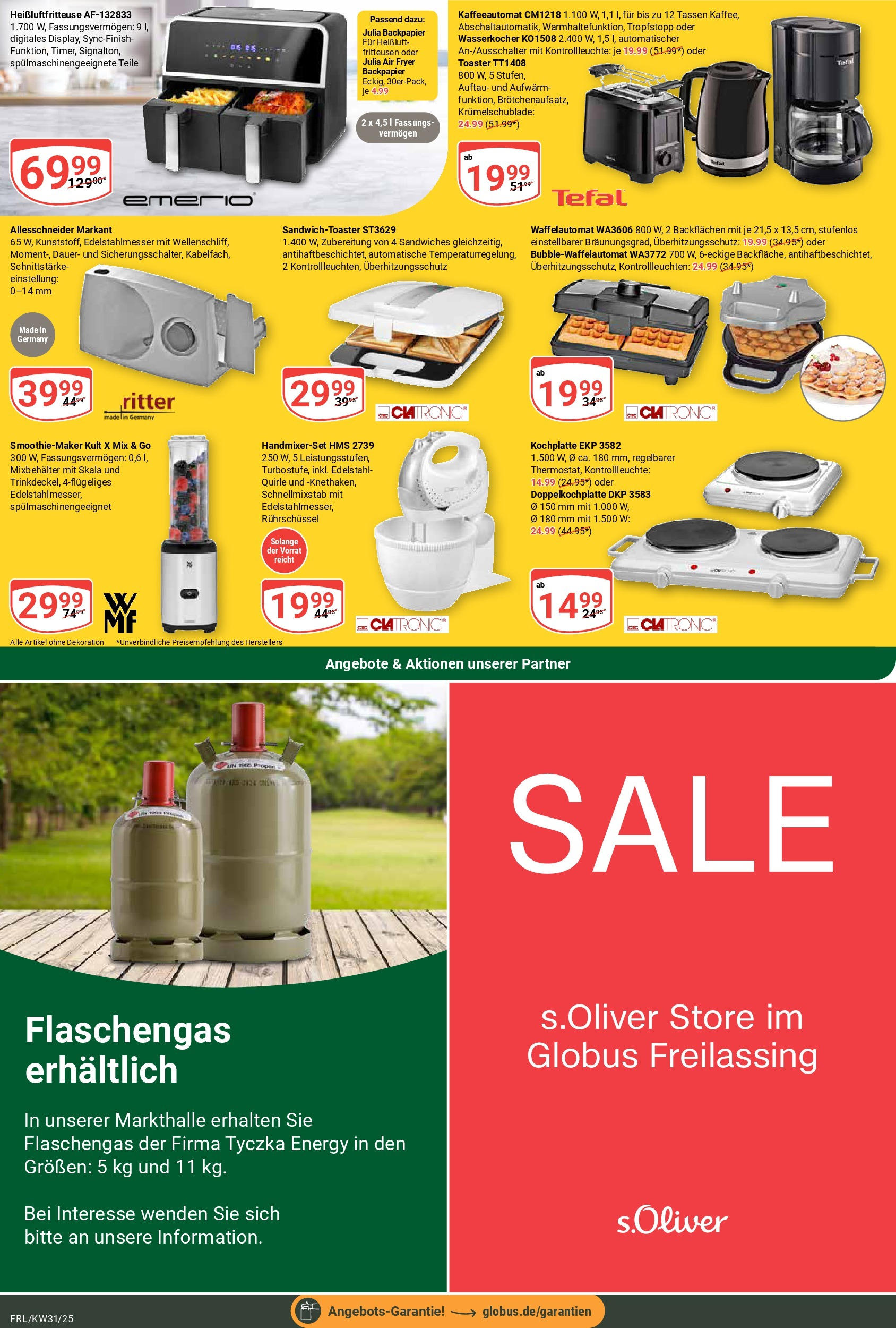 Globus prospekt Freilassing (ab 28.07.2025) » Angebote ab Montag | Seite: 27 | Produkte: Wasserkocher, Toaster, Energy, Kochplatte Globus prospekt Freilassing (ab 28.07.2025) » Angebote online | Seite: 27 | Produkte: Wasserkocher, Toaster, Energy, Kochplatte
