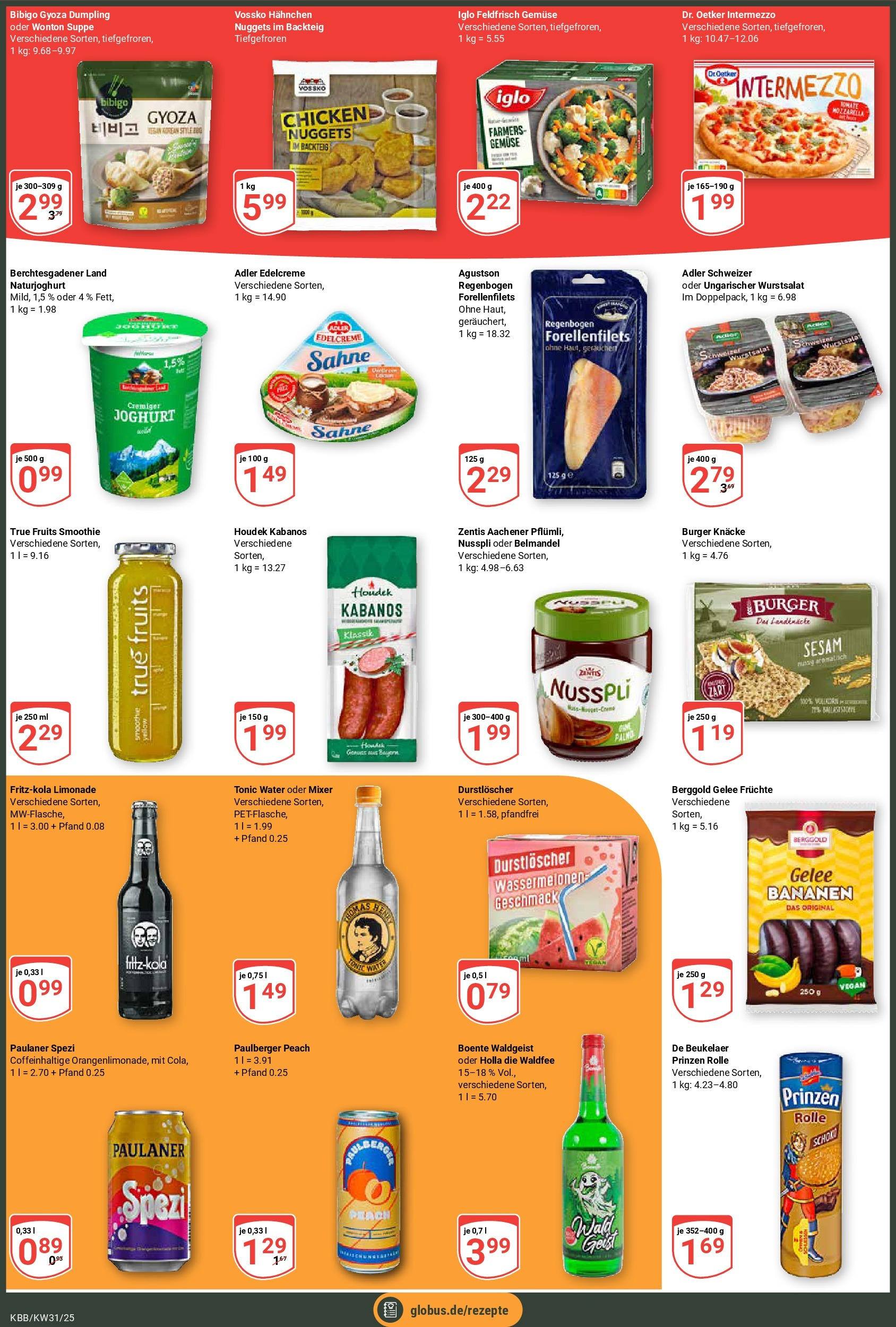 Globus prospekt Koblenz-Bubenheim (ab 28.07.2025) » Angebote ab Montag | Seite: 2 | Produkte: Durstloscher, Hahnchen, Joghurt, Burger Globus prospekt Koblenz-Bubenheim (ab 28.07.2025) » Angebote online | Seite: 2 | Produkte: Durstloscher, Hahnchen, Joghurt, Burger