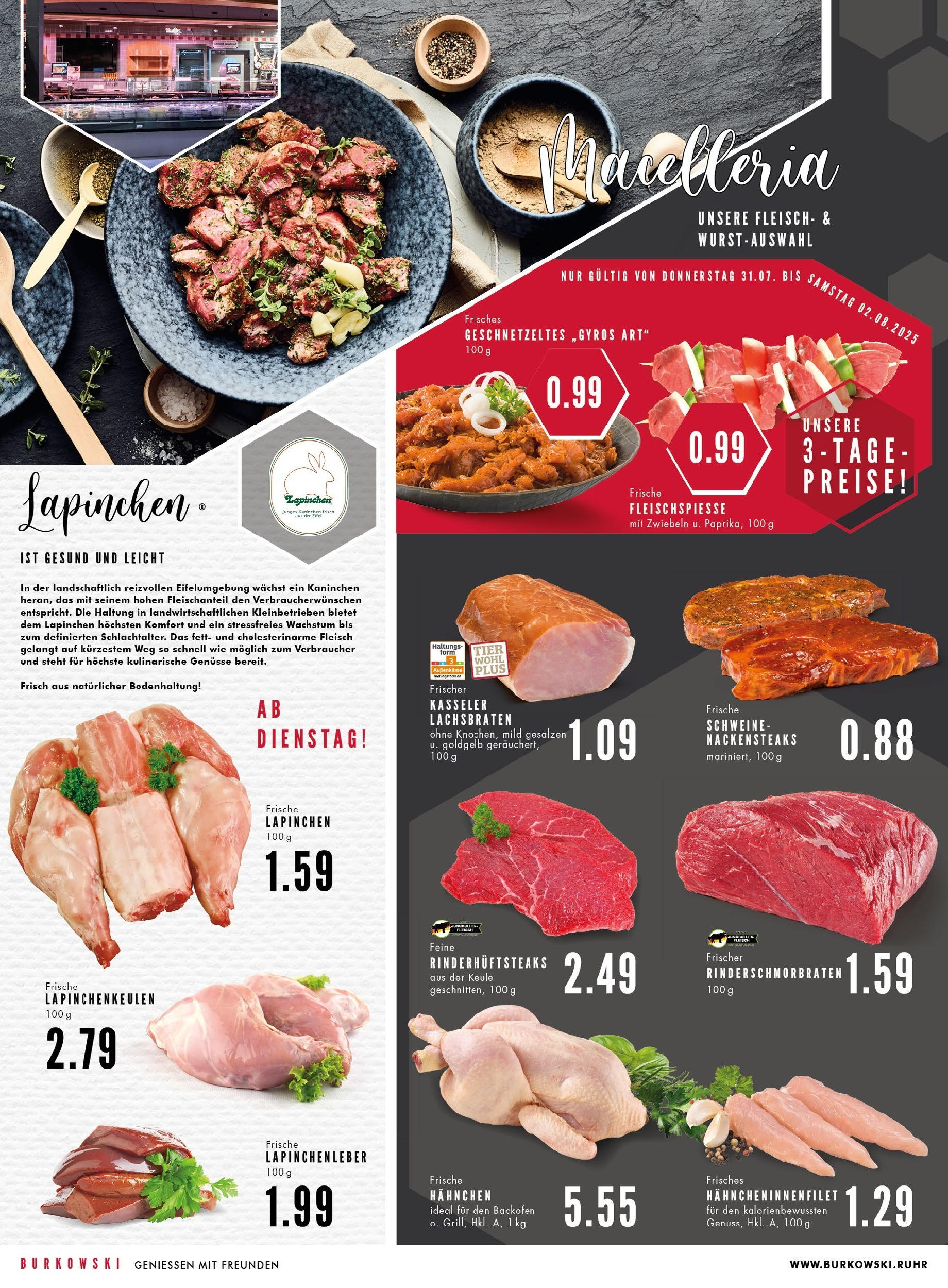 Edeka prospekt Essen (ab 27.07.2025) » Angebote Online | Seite: 4 | Produkte: Nackensteaks, Hahnchen, Kaninchen, Backofen Edeka prospekt Essen (ab 27.07.2025) » Angebote Online | Seite: 4 | Produkte: Nackensteaks, Hahnchen, Kaninchen, Backofen