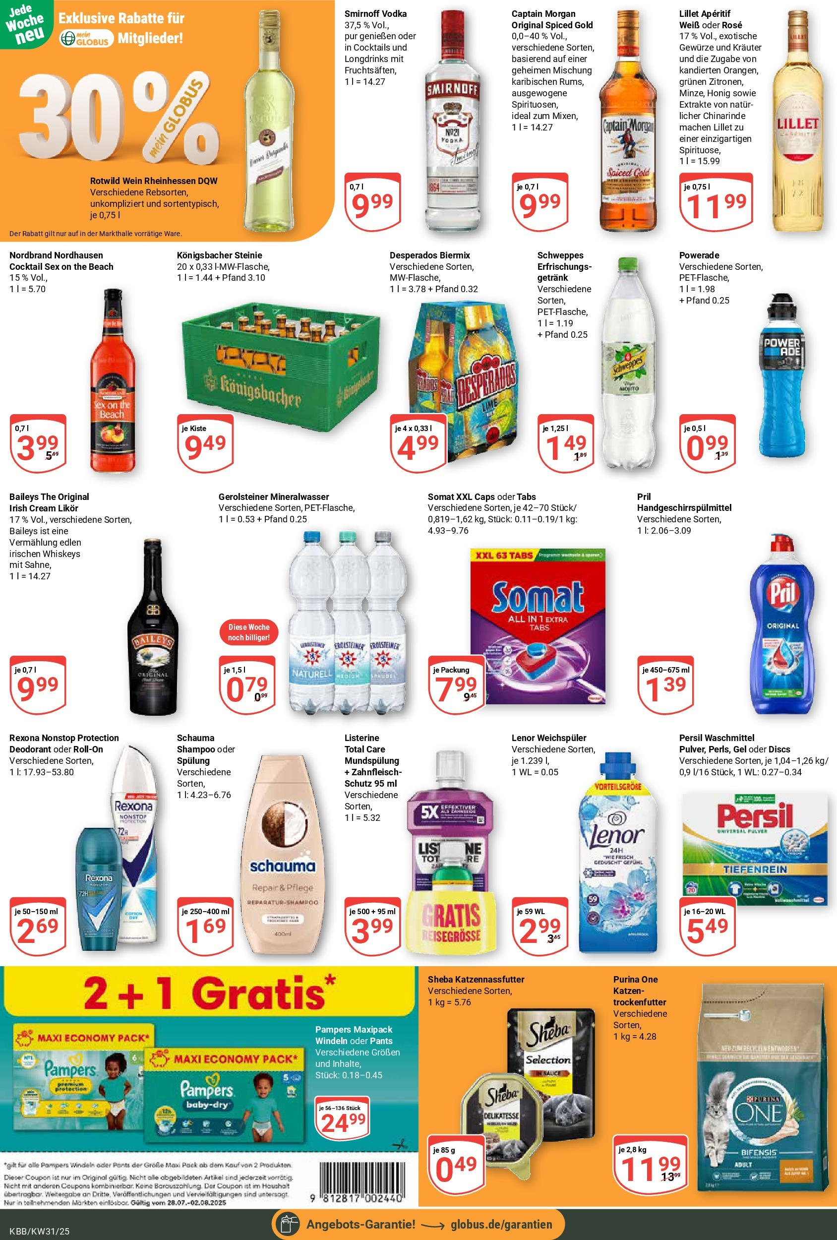 Globus prospekt Koblenz-Bubenheim (ab 28.07.2025) » Angebote ab Montag | Seite: 5 | Produkte: Sheba, Pampers, Gewürze, Wein Globus prospekt Koblenz-Bubenheim (ab 28.07.2025) » Angebote online | Seite: 5 | Produkte: Sheba, Pampers, Gewürze, Wein