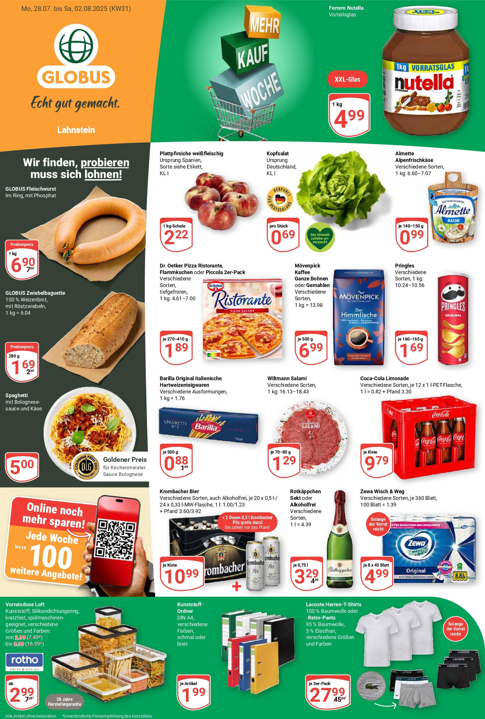 Globus prospekt Lahnstein (ab 28.07.2025) » Angebote ab Montag | Seite: 3 | Produkte: Zewa, Limonade, Krombacher, Pringles Globus prospekt Lahnstein (ab 28.07.2025) » Angebote online | Seite: 3 | Produkte: Zewa, Limonade, Krombacher, Pringles