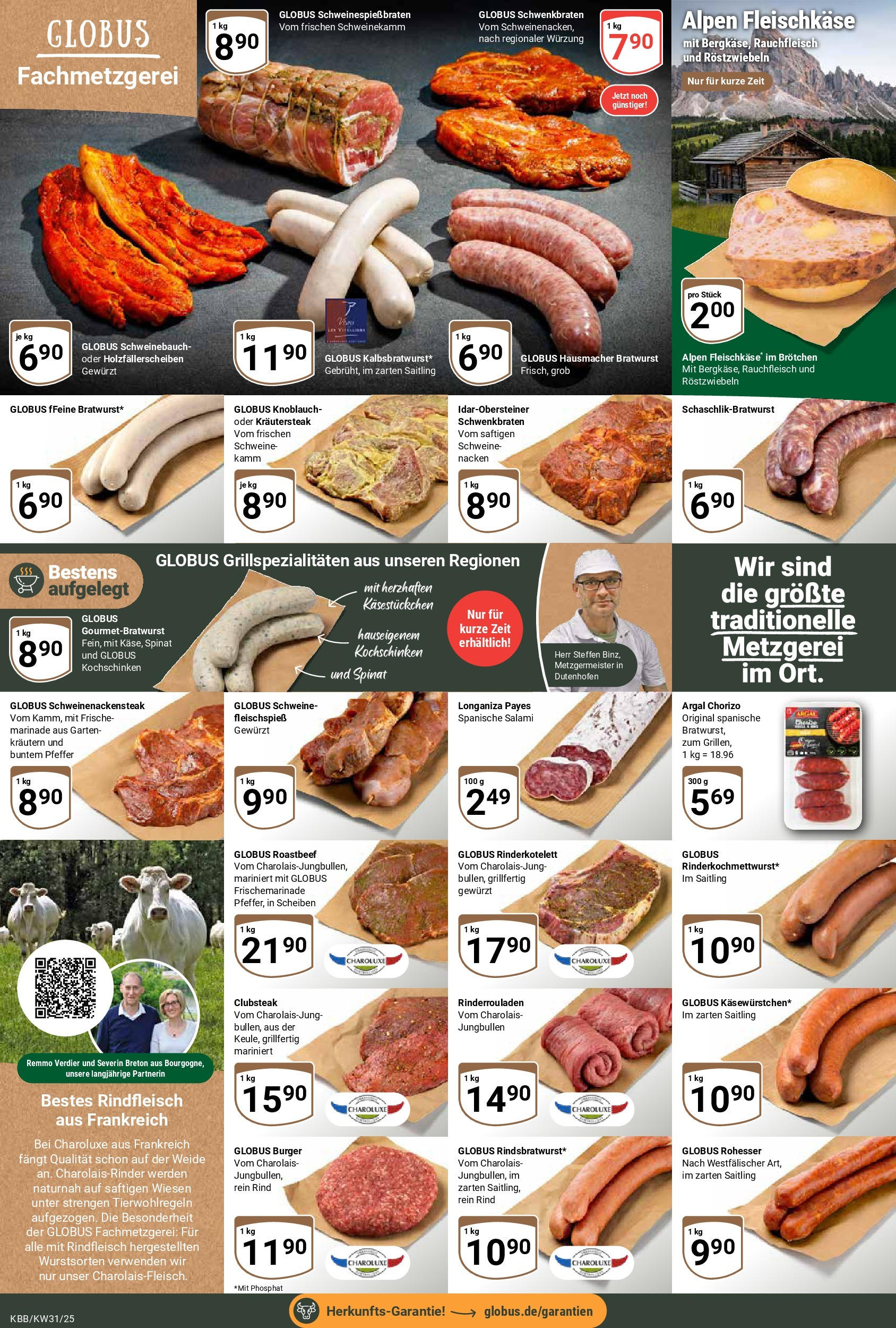 Globus prospekt Koblenz-Bubenheim (ab 28.07.2025) » Angebote ab Montag | Seite: 8 | Produkte: Rinderrouladen, Burger, Roastbeef, Rindfleisch Globus prospekt Koblenz-Bubenheim (ab 28.07.2025) » Angebote online | Seite: 8 | Produkte: Rinderrouladen, Burger, Roastbeef, Rindfleisch