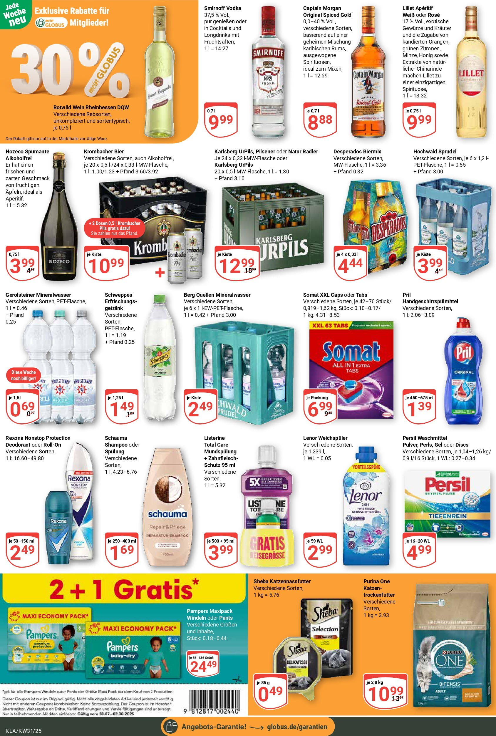 Globus prospekt Kaiserslautern (ab 28.07.2025) » Angebote ab Montag | Seite: 5 | Produkte: Lenor, Spülung, Lillet, Listerine Globus prospekt Kaiserslautern (ab 28.07.2025) » Angebote online | Seite: 5 | Produkte: Lenor, Spülung, Lillet, Listerine