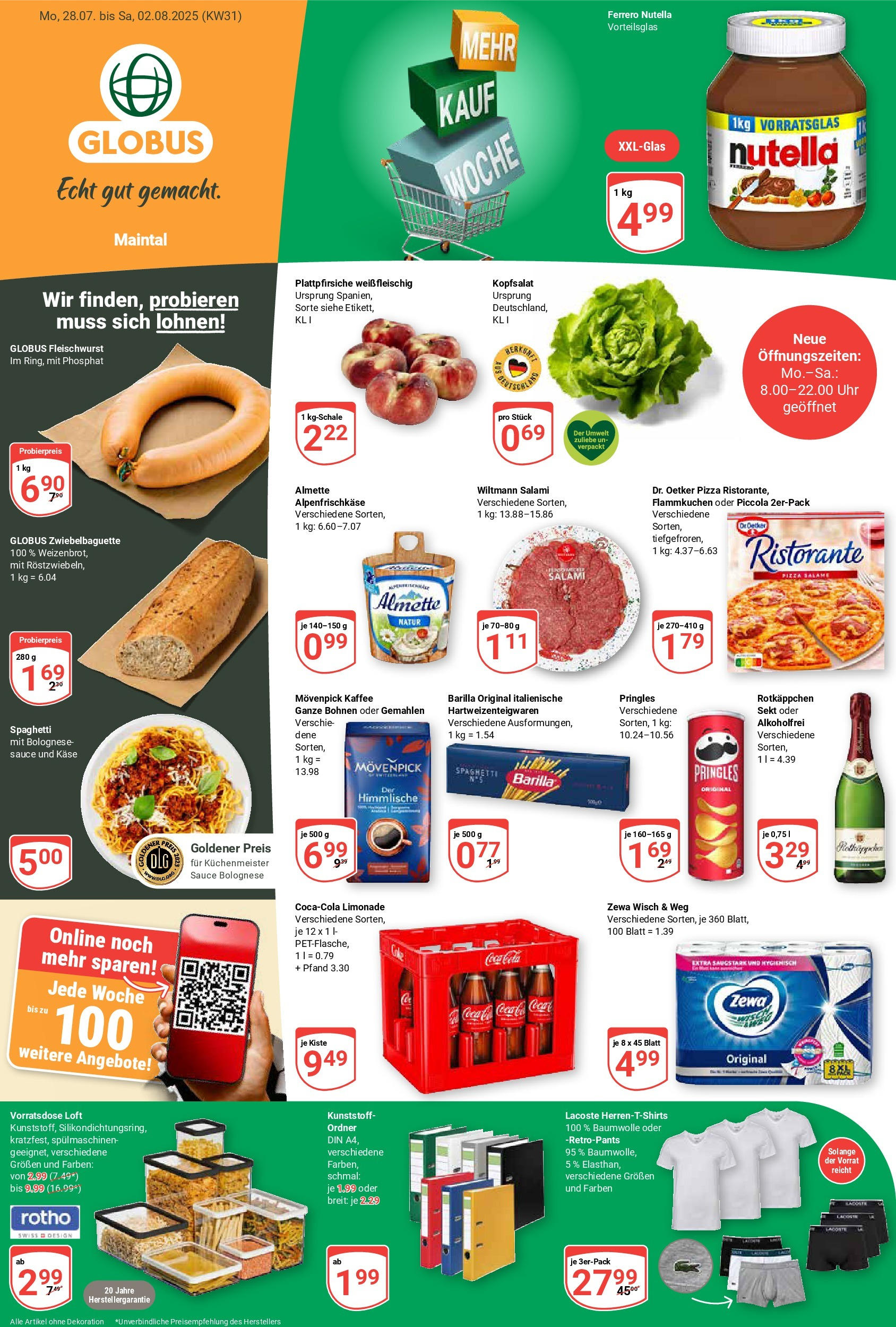 Globus prospekt Maintal-Dörnigheim (ab 28.07.2025) » Angebote ab Montag | Seite: 1 | Produkte: Käse, Kaffee, Sekt, Limonade Globus prospekt Maintal-Dörnigheim (ab 28.07.2025) » Angebote online | Seite: 1 | Produkte: Käse, Kaffee, Sekt, Limonade