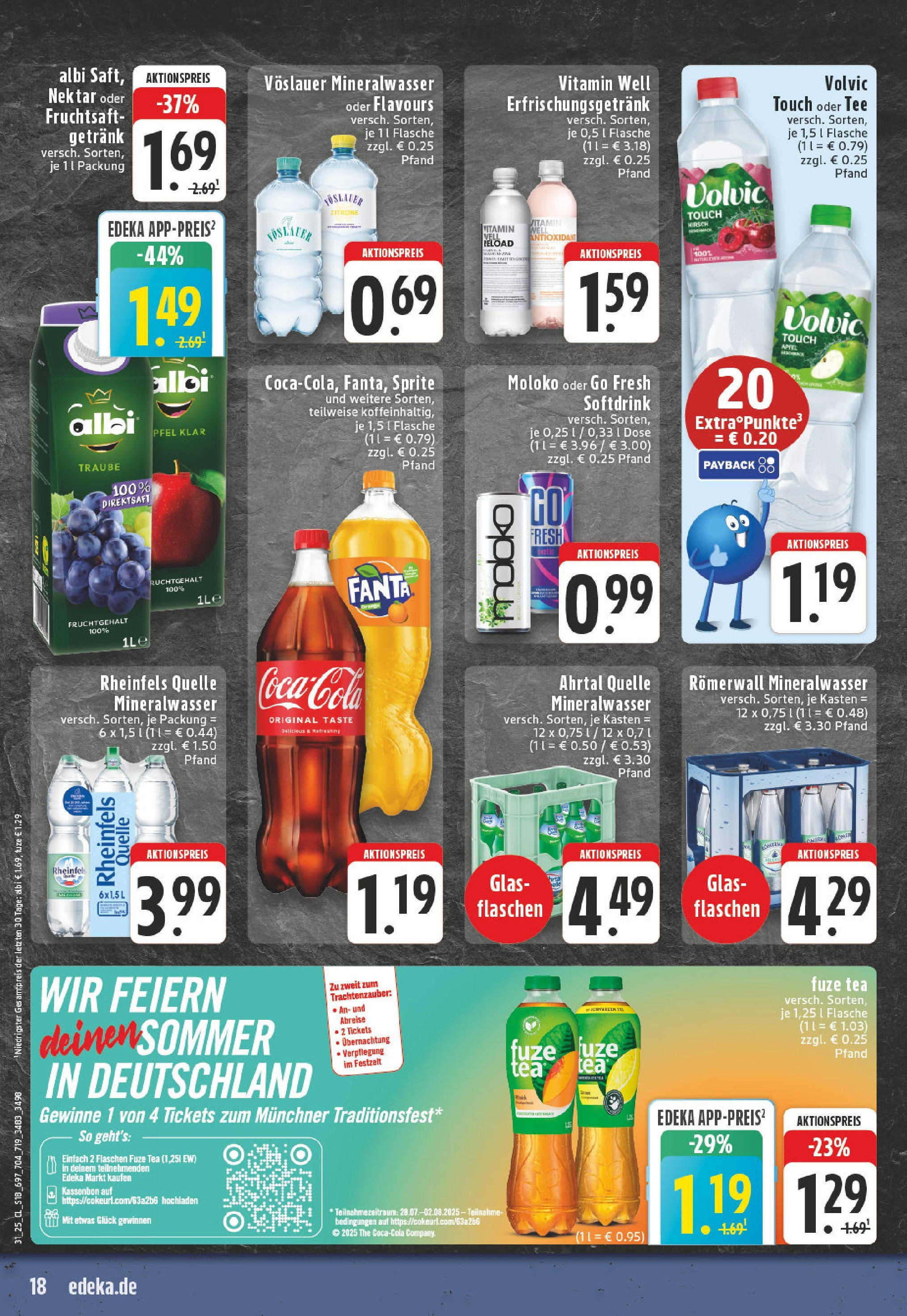 Edeka prospekt Alfter (ab 27.07.2025) » Angebote Online | Seite: 18 | Produkte: Sprite, Zitrone, Volvic, Rheinfels quelle Edeka prospekt Alfter (ab 27.07.2025) » Angebote Online | Seite: 18 | Produkte: Sprite, Zitrone, Volvic, Rheinfels quelle