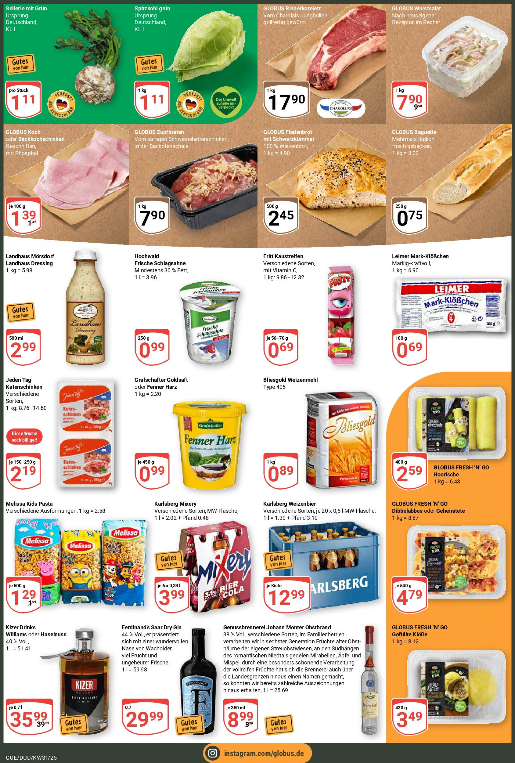 Globus prospekt Saarbrücken-Dudweiler	 (ab 28.07.2025) » Angebote online | Seite: 2 | Produkte: Cola, Schlagsahne, Äpfel, Schinken