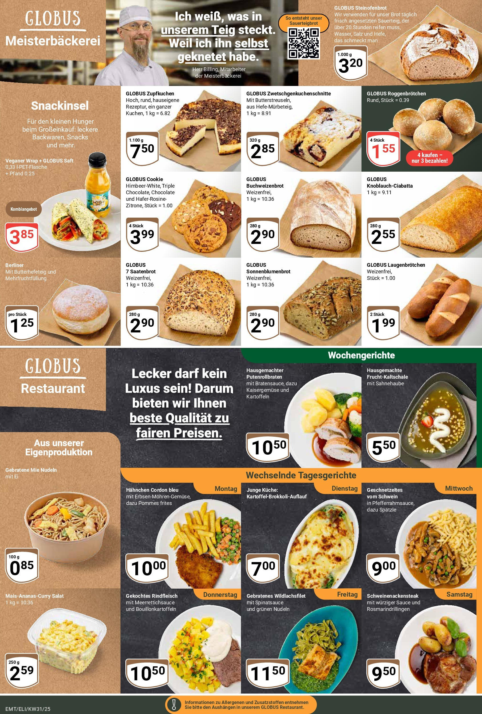 Globus prospekt Mittelhausen	 (ab 28.07.2025) » Angebote online | Seite: 7 | Produkte: Pommes, Salz, Saft, Nudeln