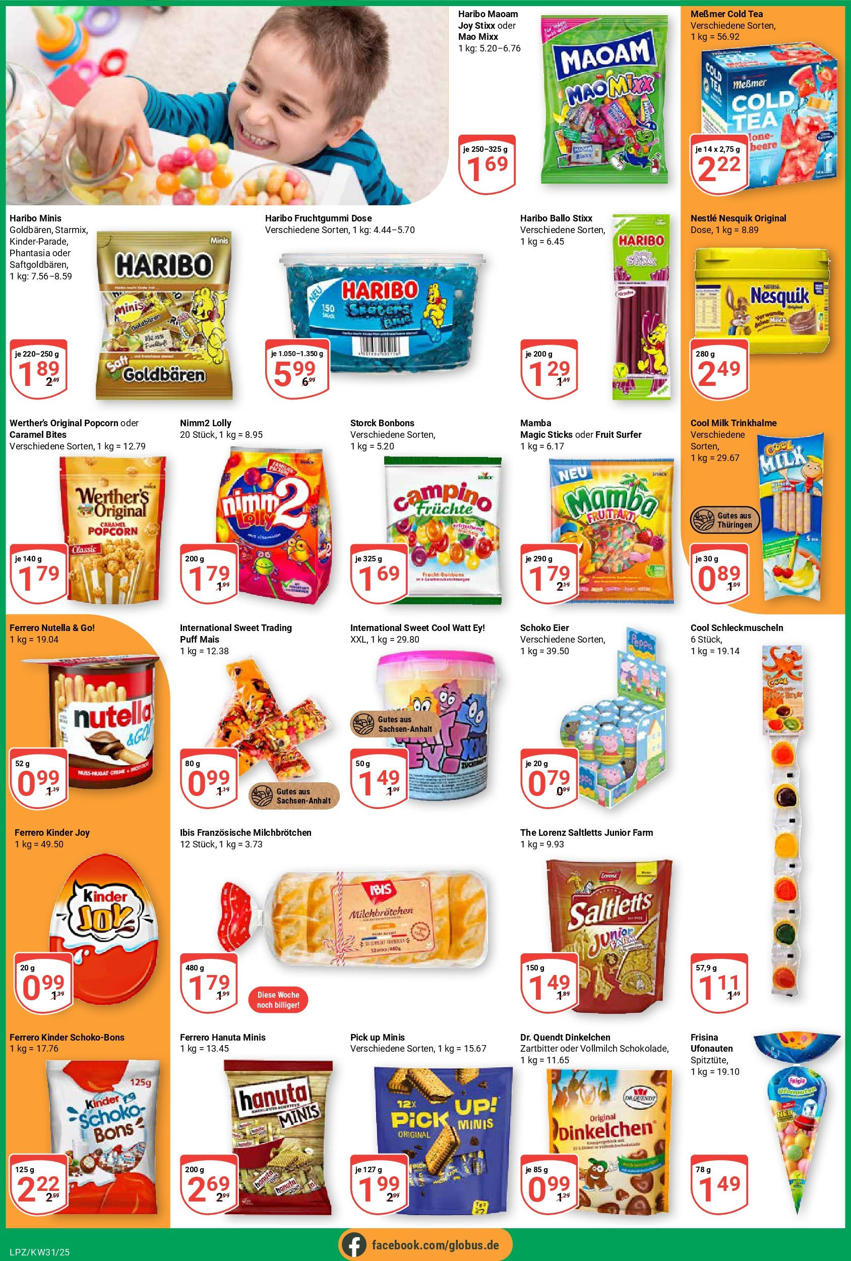 Globus prospekt Leipzig (ab 28.07.2025) » Angebote ab Montag | Seite: 2 | Produkte: Eier, Messmer, Kinder joy, Saft Globus prospekt Leipzig (ab 28.07.2025) » Angebote online | Seite: 2 | Produkte: Eier, Messmer, Kinder joy, Saft