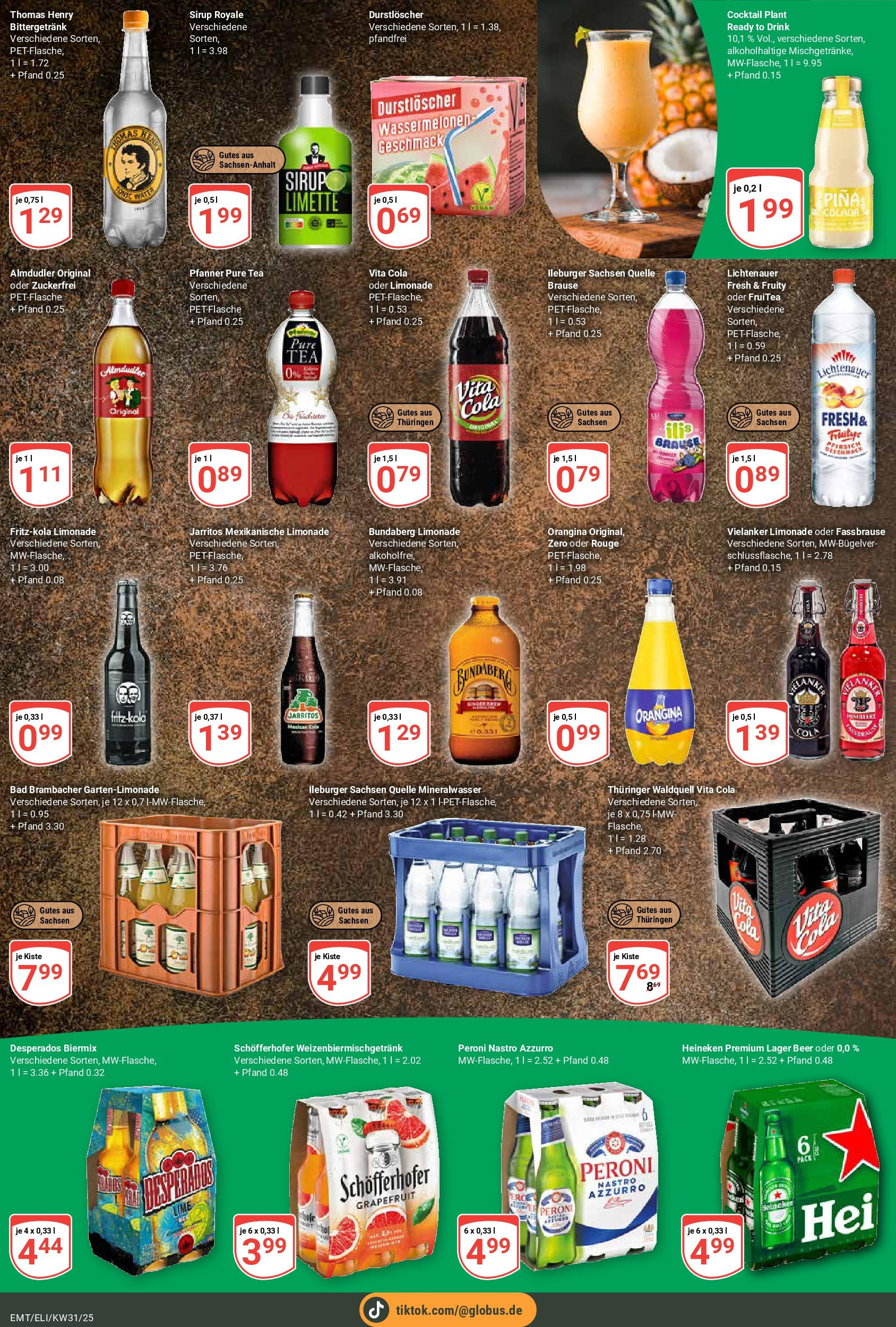 Globus prospekt Mittelhausen	 (ab 28.07.2025) » Angebote online | Seite: 11 | Produkte: Durstloscher, Cola, Mineralwasser, Fassbrause