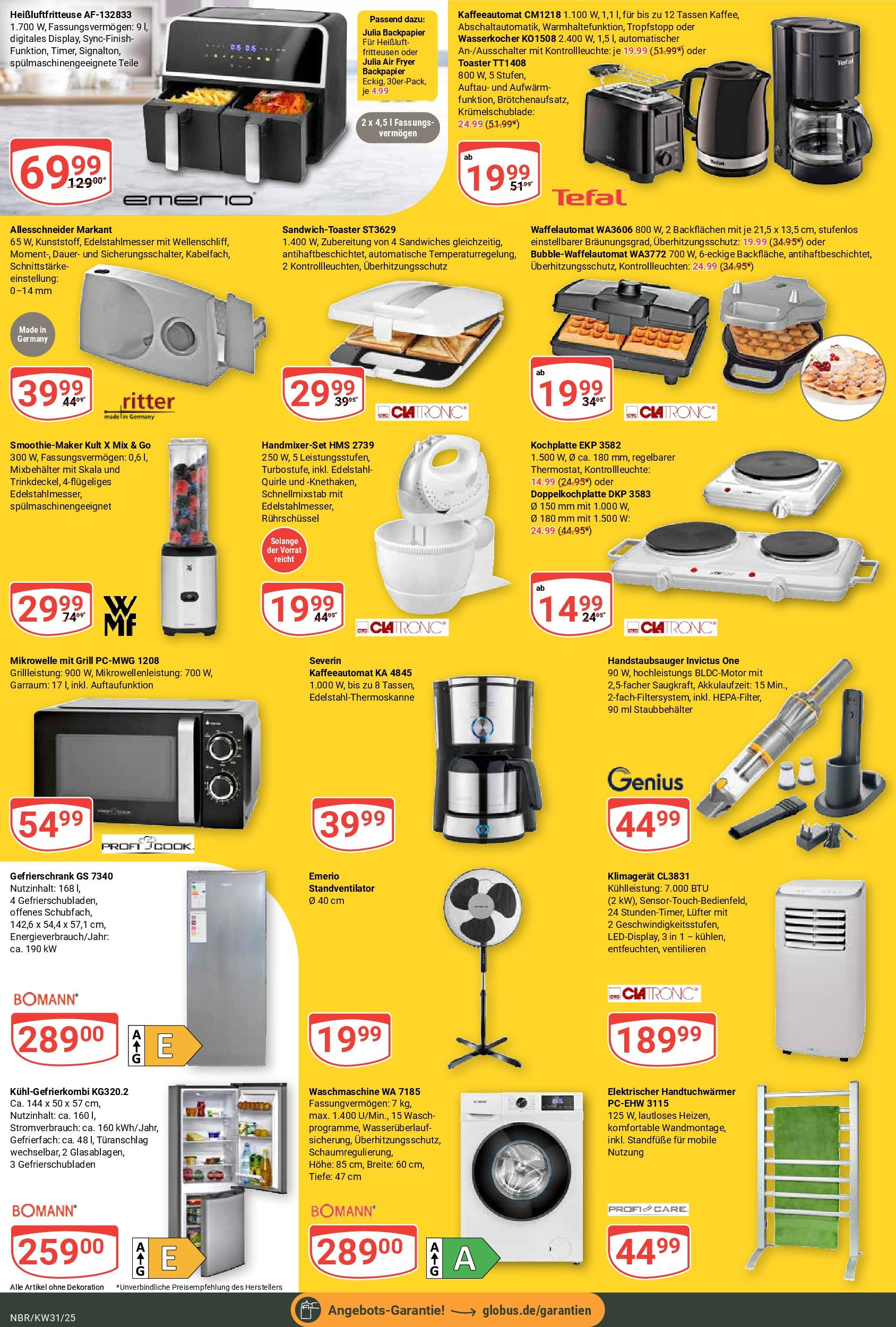 Globus prospekt Neubrandenburg (ab 28.07.2025) » Angebote ab Montag | Seite: 23 | Produkte: Grill, Wasserkocher, Waschmaschine, Klimagerät Globus prospekt Neubrandenburg (ab 28.07.2025) » Angebote online | Seite: 23 | Produkte: Grill, Wasserkocher, Waschmaschine, Klimagerät