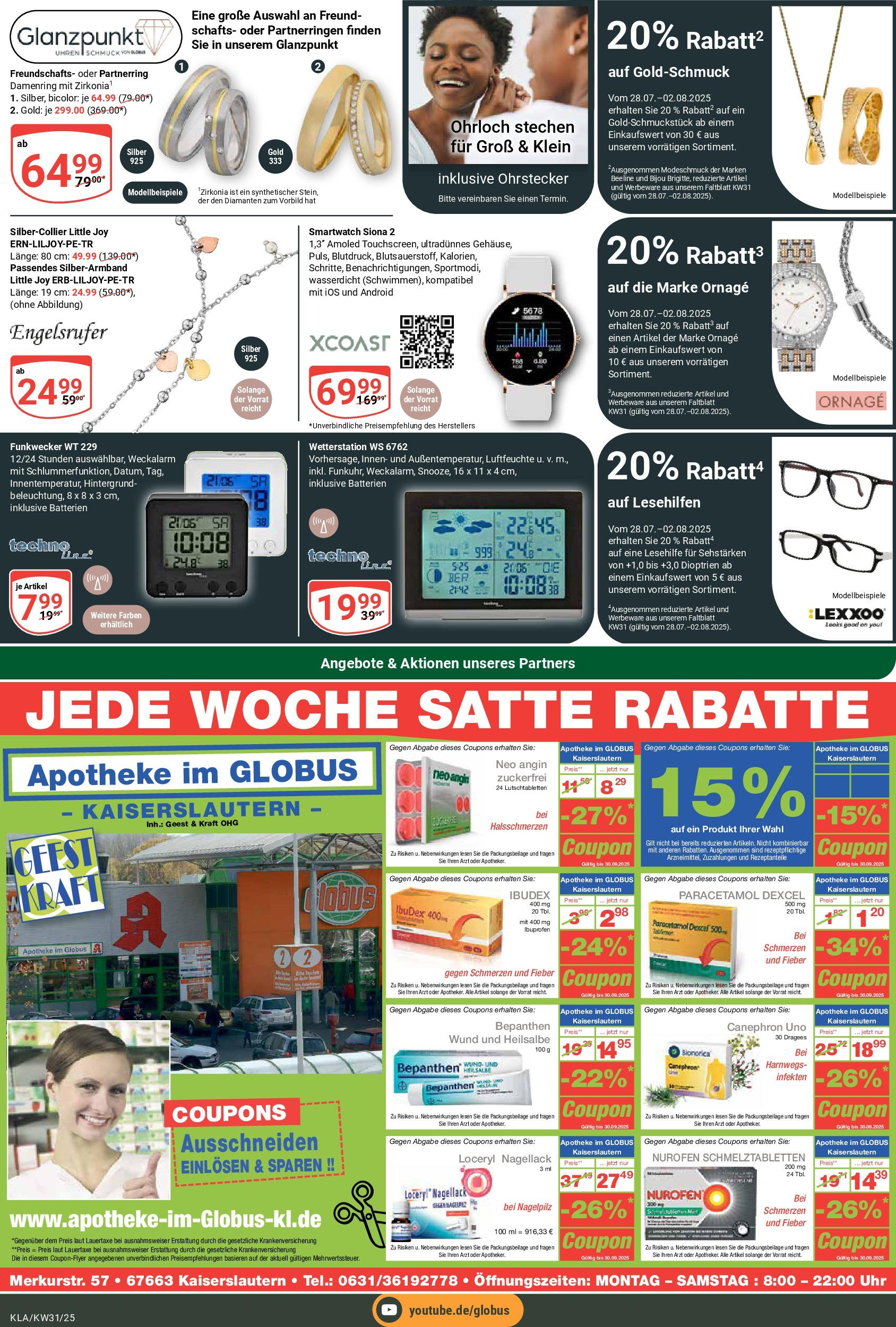 Globus prospekt Kaiserslautern (ab 28.07.2025) » Angebote ab Montag | Seite: 22 | Produkte: Wetterstation, Batterien, Nagellack, Uhr Globus prospekt Kaiserslautern (ab 28.07.2025) » Angebote online | Seite: 22 | Produkte: Wetterstation, Batterien, Nagellack, Uhr