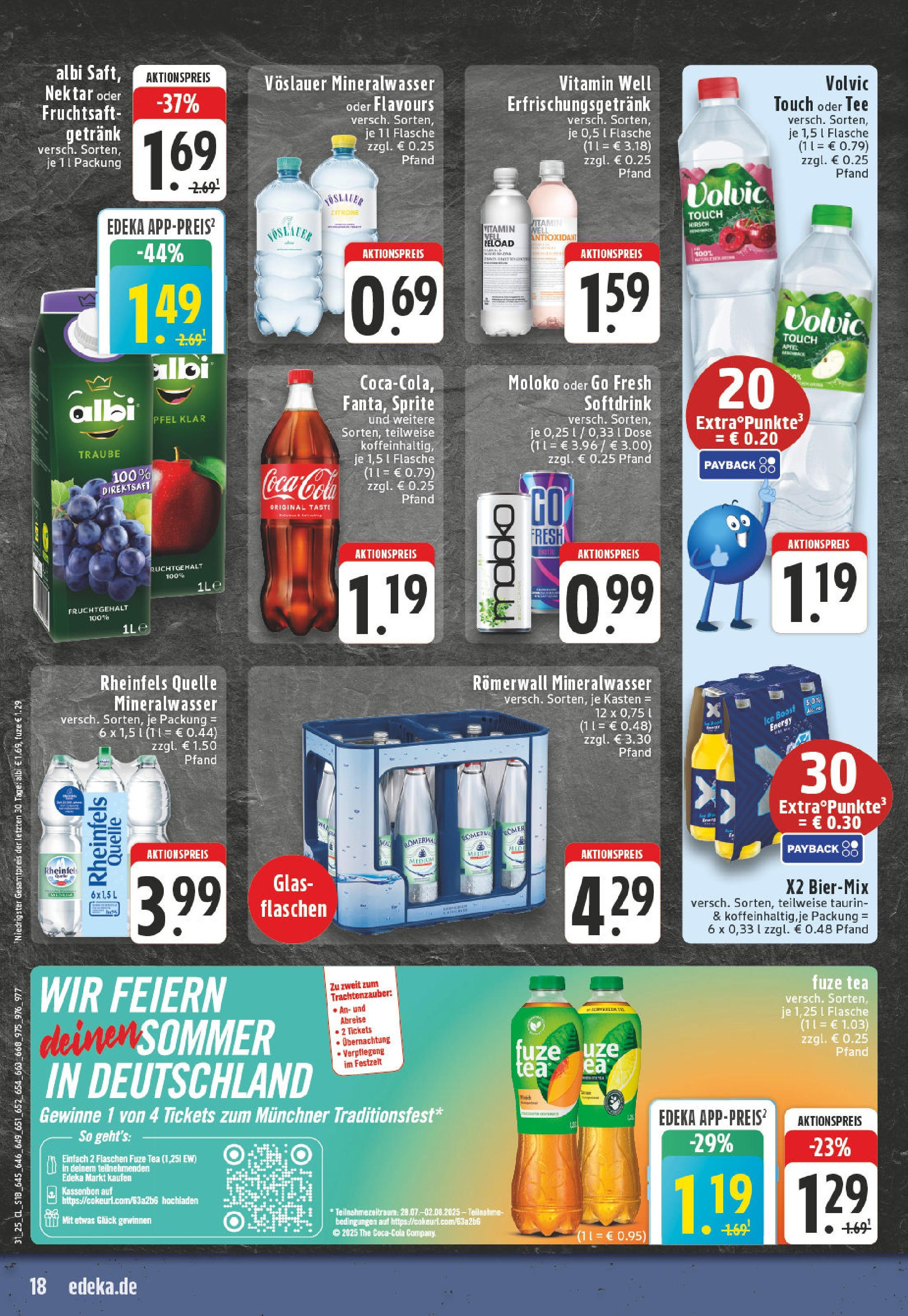 Edeka prospekt Mülheim / Ruhr - Dümpten (ab 27.07.2025) » Angebote Online | Seite: 18 | Produkte: Coca cola, Volvic touch, Zitrone, Volvic Edeka prospekt Mülheim / Ruhr - Dümpten (ab 27.07.2025) » Angebote Online | Seite: 18 | Produkte: Coca cola, Volvic touch, Zitrone, Volvic