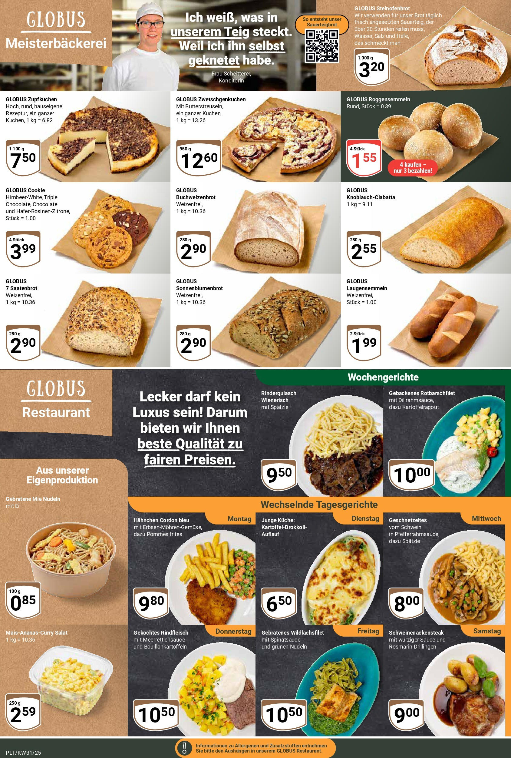 Globus prospekt Plattling (ab 28.07.2025) » Angebote ab Montag | Seite: 9 | Produkte: Küche, Salz, Brot, Salat Globus prospekt Plattling (ab 28.07.2025) » Angebote online | Seite: 9 | Produkte: Küche, Salz, Brot, Salat
