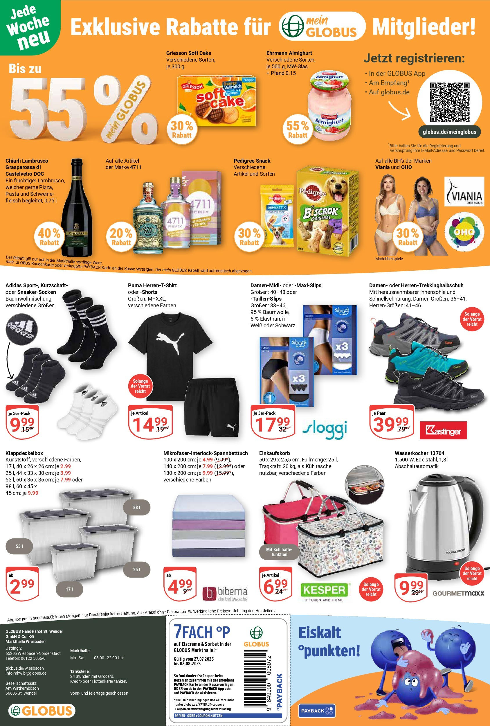 Globus prospekt Wiesbaden-Nordenstadt (ab 28.07.2025) » Angebote ab Montag | Seite: 28 | Produkte: Bettwäsche, Eiscreme, Pedigree, Pasta Globus prospekt Wiesbaden-Nordenstadt (ab 28.07.2025) » Angebote online | Seite: 28 | Produkte: Bettwäsche, Eiscreme, Pedigree, Pasta