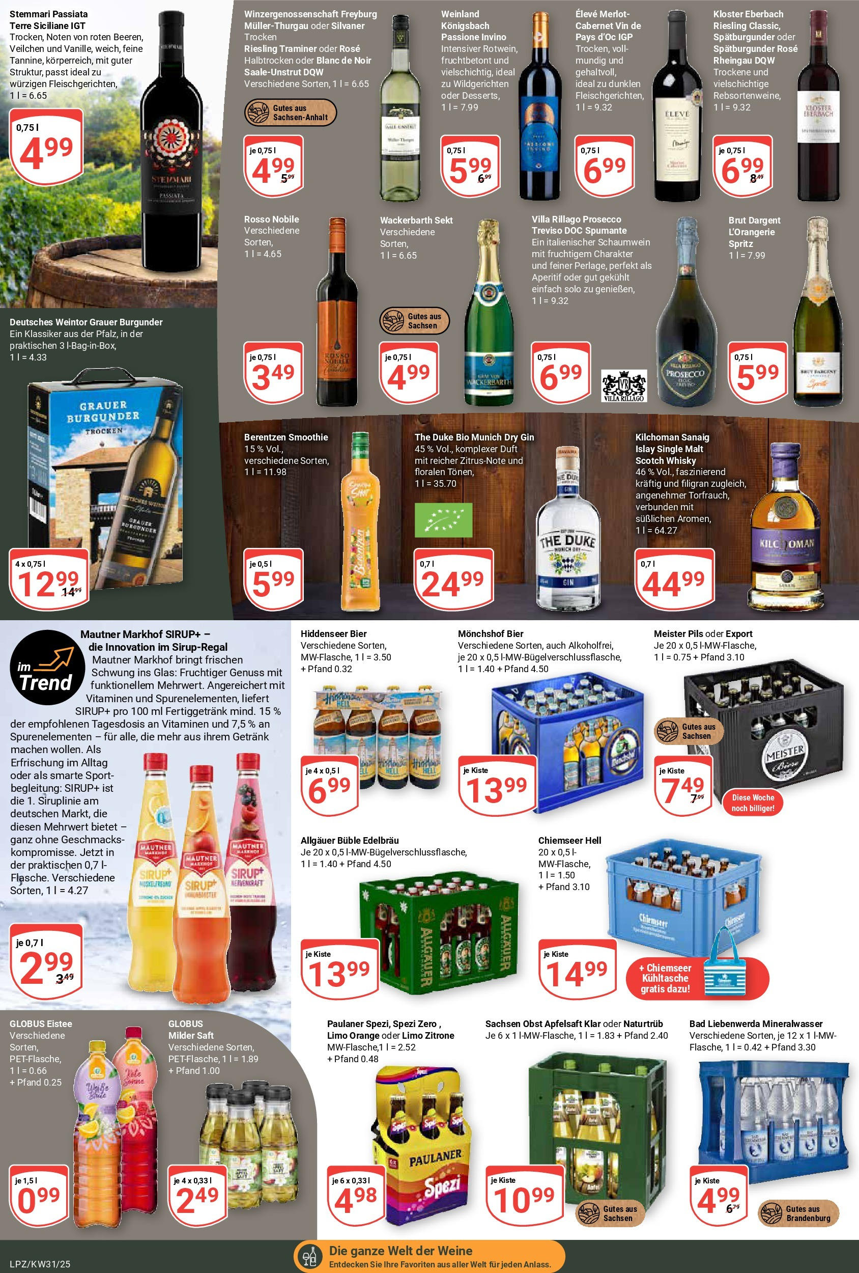 Globus prospekt Leipzig (ab 28.07.2025) » Angebote ab Montag | Seite: 16 | Produkte: Apfelsaft, Zitrone, Saft, Paulaner Globus prospekt Leipzig (ab 28.07.2025) » Angebote online | Seite: 16 | Produkte: Apfelsaft, Zitrone, Saft, Paulaner