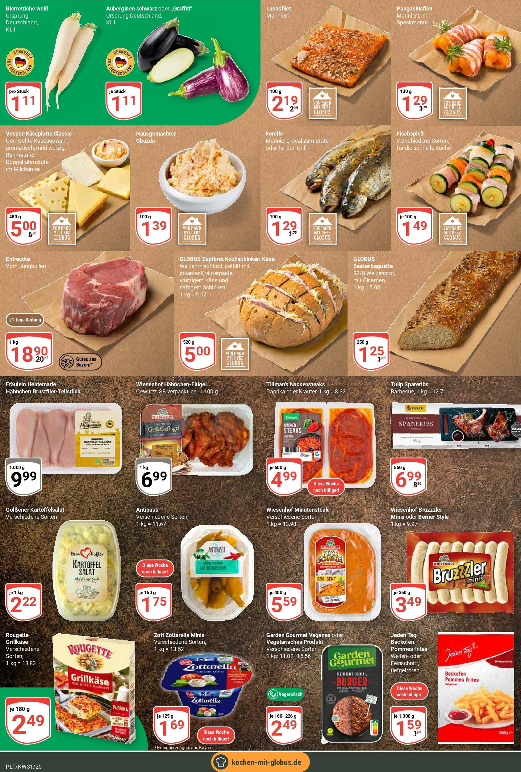 Globus prospekt Plattling (ab 28.07.2025) » Angebote ab Montag | Seite: 14 | Produkte: Nackensteaks, Pommes frites, Schnitzel, Paprika Globus prospekt Plattling (ab 28.07.2025) » Angebote online | Seite: 14 | Produkte: Nackensteaks, Pommes frites, Schnitzel, Paprika