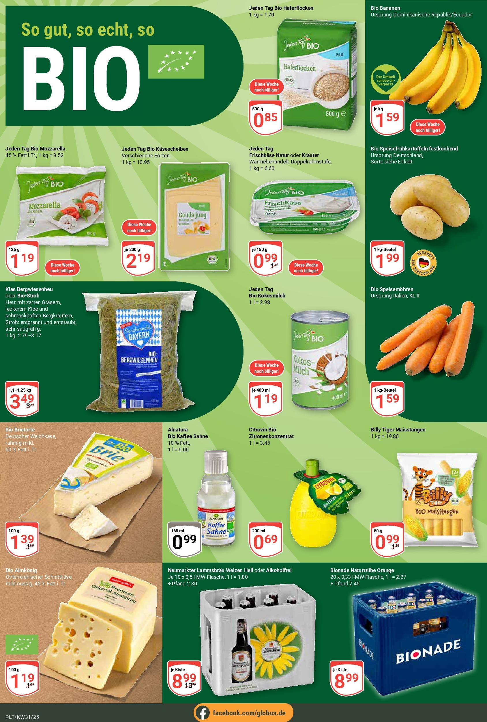 Globus prospekt Plattling (ab 28.07.2025) » Angebote ab Montag | Seite: 16 | Produkte: Milch, Gouda, Bananen, Frischkase Globus prospekt Plattling (ab 28.07.2025) » Angebote online | Seite: 16 | Produkte: Milch, Gouda, Bananen, Frischkase