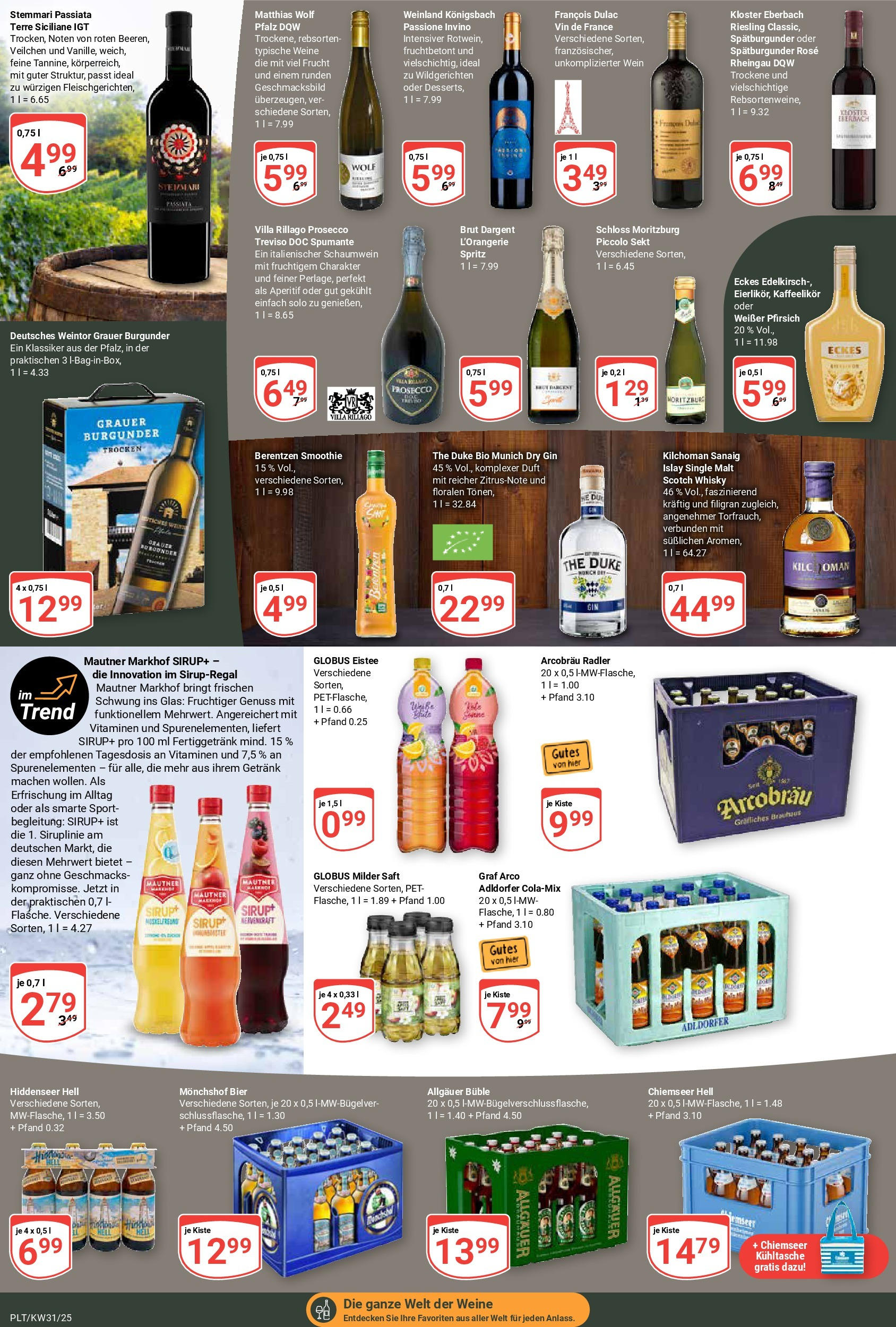 Globus prospekt Plattling (ab 28.07.2025) » Angebote ab Montag | Seite: 19 | Produkte: Duft, Brut dargent, Gin, Berentzen Globus prospekt Plattling (ab 28.07.2025) » Angebote online | Seite: 19 | Produkte: Duft, Brut dargent, Gin, Berentzen