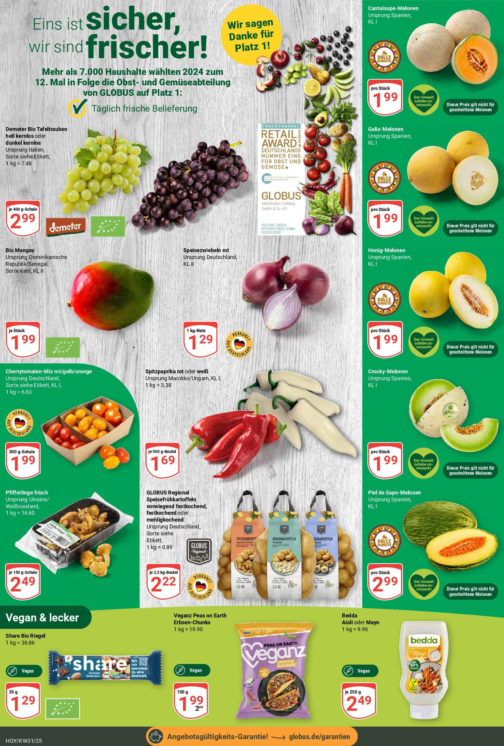 Globus prospekt Hoyerswerda	 (ab 28.07.2025) » Angebote online | Seite: 4 | Produkte: Obst, Pfifferlinge