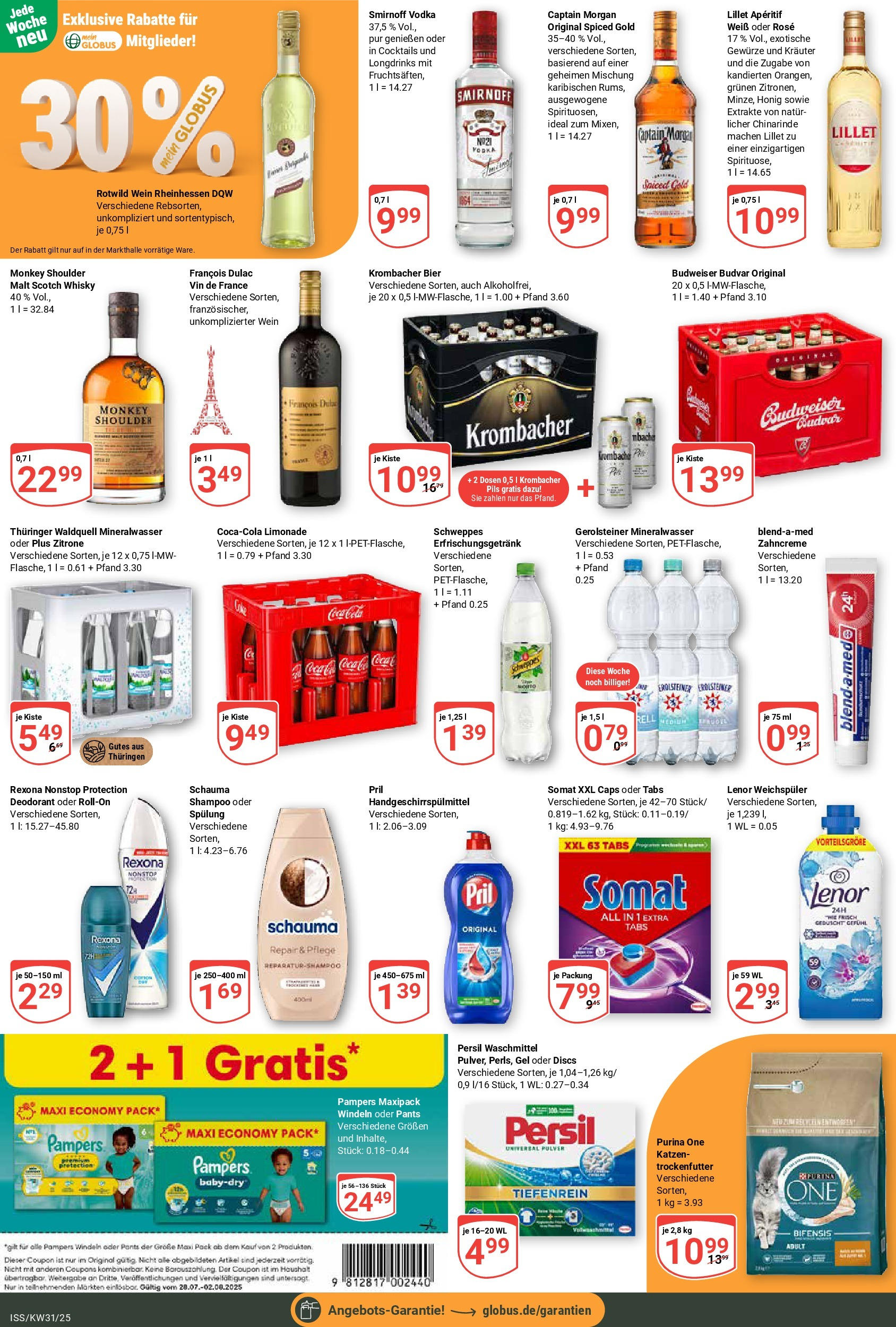 Globus prospekt Isserstedt (ab 28.07.2025) » Angebote ab Montag | Seite: 3 | Produkte: Whisky, Limonade, Gewürze, Krombacher Globus prospekt Isserstedt (ab 28.07.2025) » Angebote online | Seite: 3 | Produkte: Whisky, Limonade, Gewürze, Krombacher