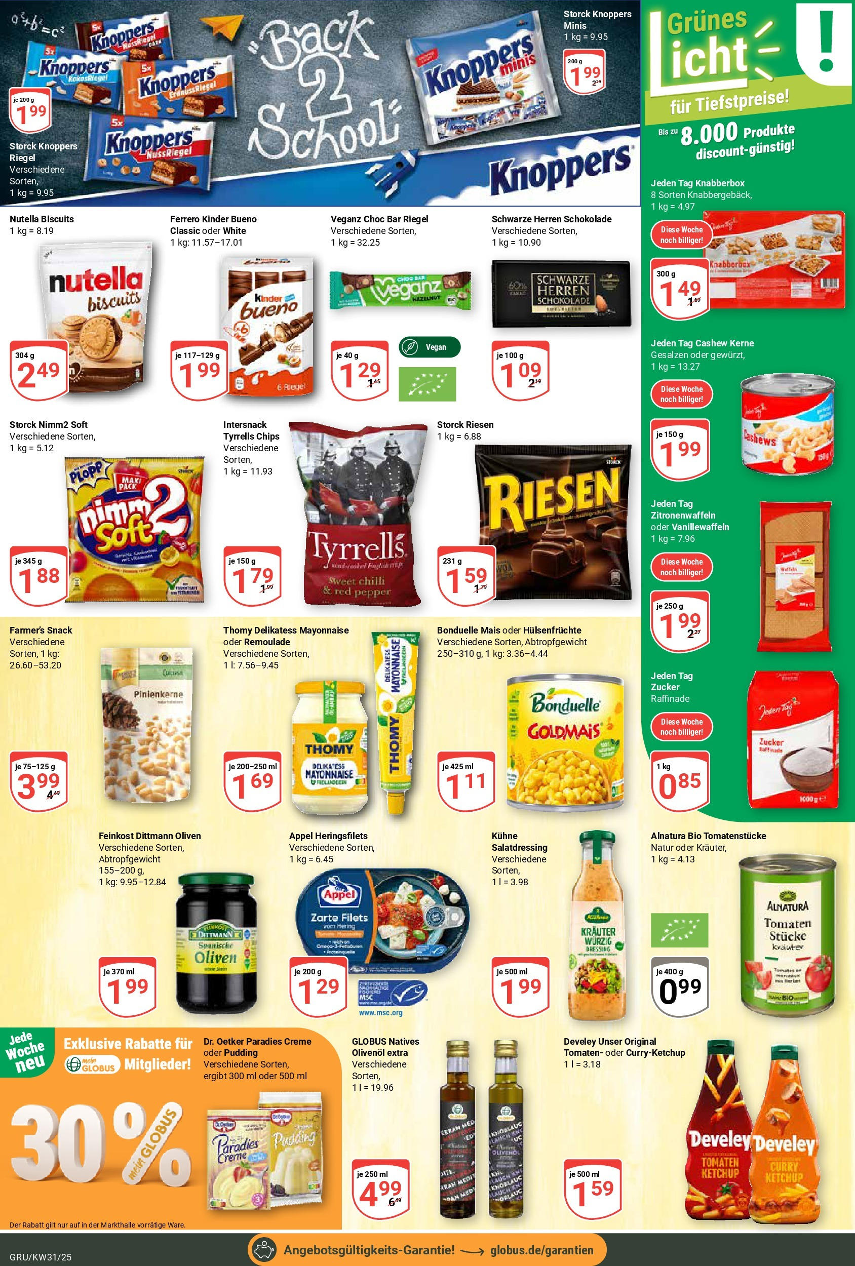 Globus prospekt Grünstadt (ab 28.07.2025) » Angebote ab Montag | Seite: 12 | Produkte: Kinder bueno, Knoppers, Chips, Ketchup Globus prospekt Grünstadt (ab 28.07.2025) » Angebote online | Seite: 12 | Produkte: Kinder bueno, Knoppers, Chips, Ketchup