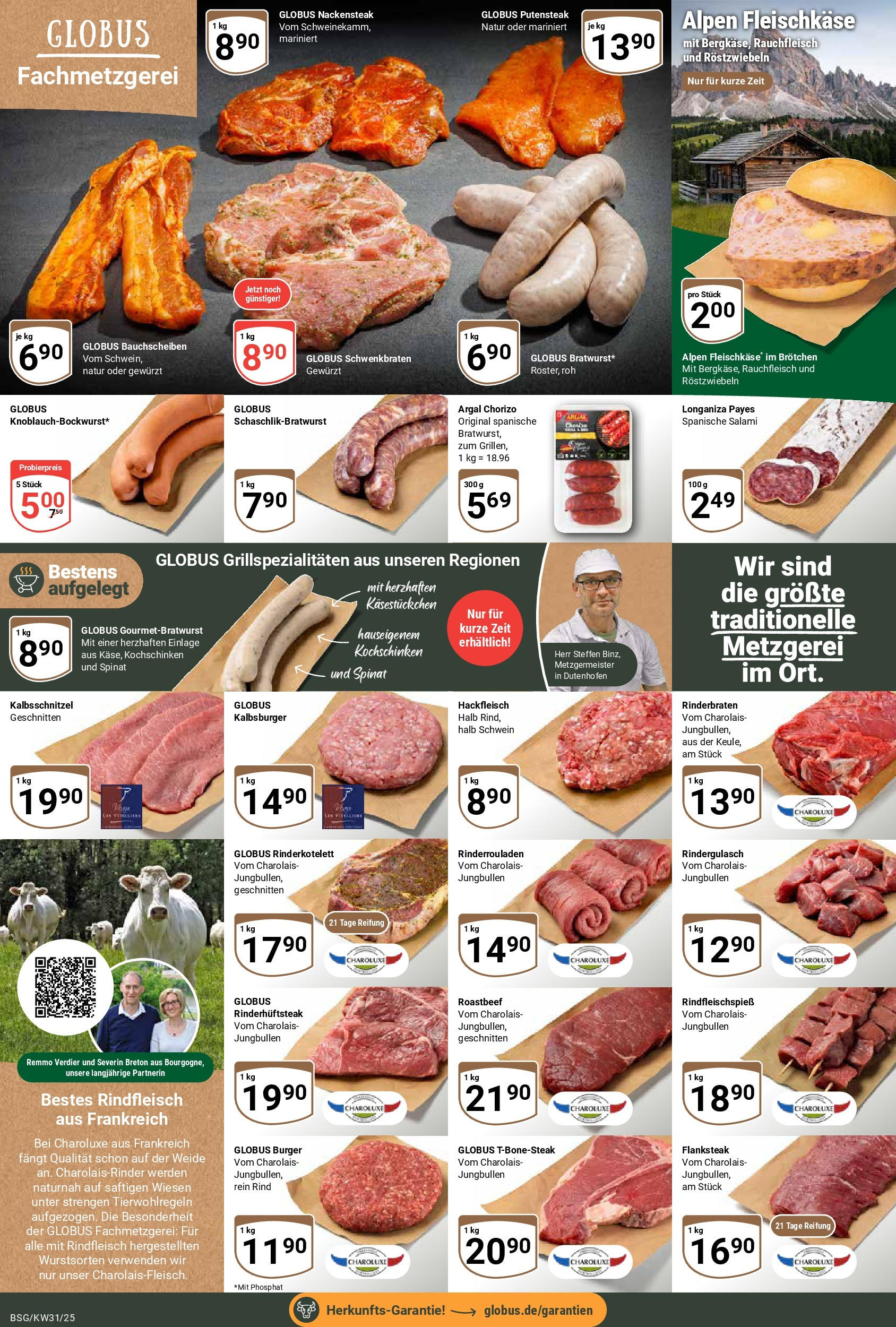 Globus prospekt Braunschweig	 (ab 28.07.2025) » Angebote online | Seite: 6 | Produkte: Roastbeef, Salami, Rindfleisch, Hackfleisch