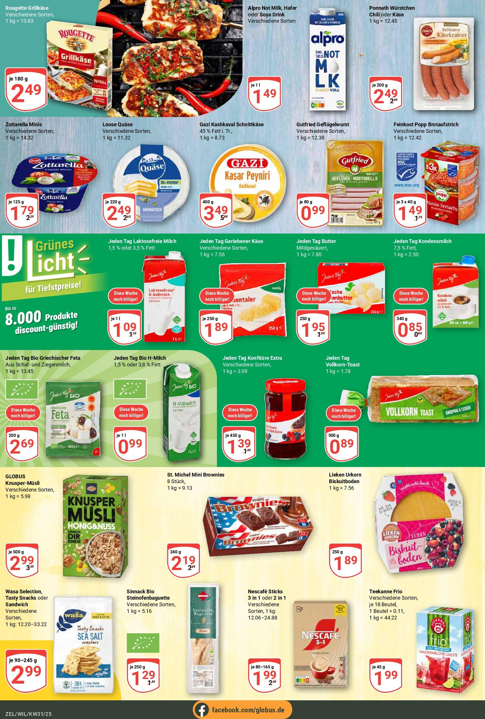 Globus prospekt Wittlich (ab 28.07.2025) » Angebote ab Montag | Seite: 9 | Produkte: Butter, Käse, Toast, Alpro Globus prospekt Wittlich (ab 28.07.2025) » Angebote online | Seite: 9 | Produkte: Butter, Käse, Toast, Alpro