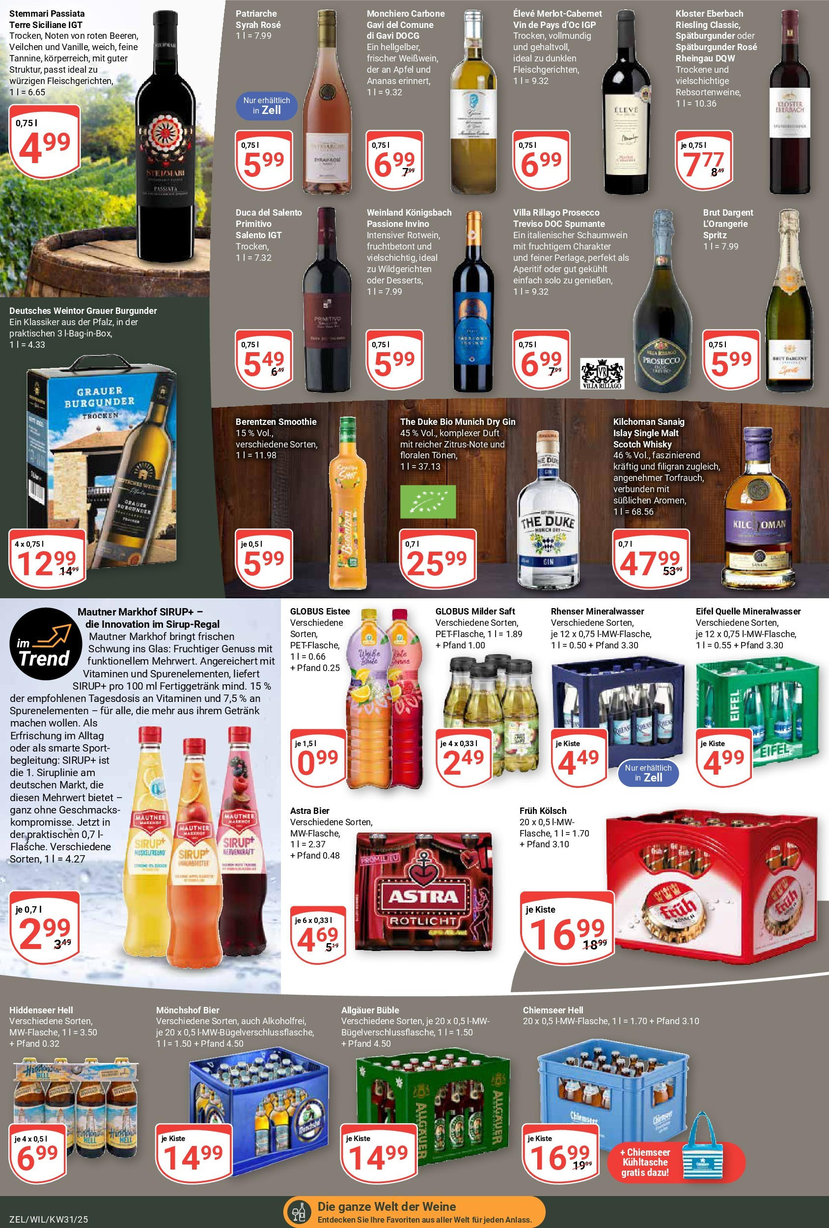 Globus prospekt Wittlich (ab 28.07.2025) » Angebote ab Montag | Seite: 12 | Produkte: Whisky, Sirup, Brut dargent, Gin Globus prospekt Wittlich (ab 28.07.2025) » Angebote online | Seite: 12 | Produkte: Whisky, Sirup, Brut dargent, Gin