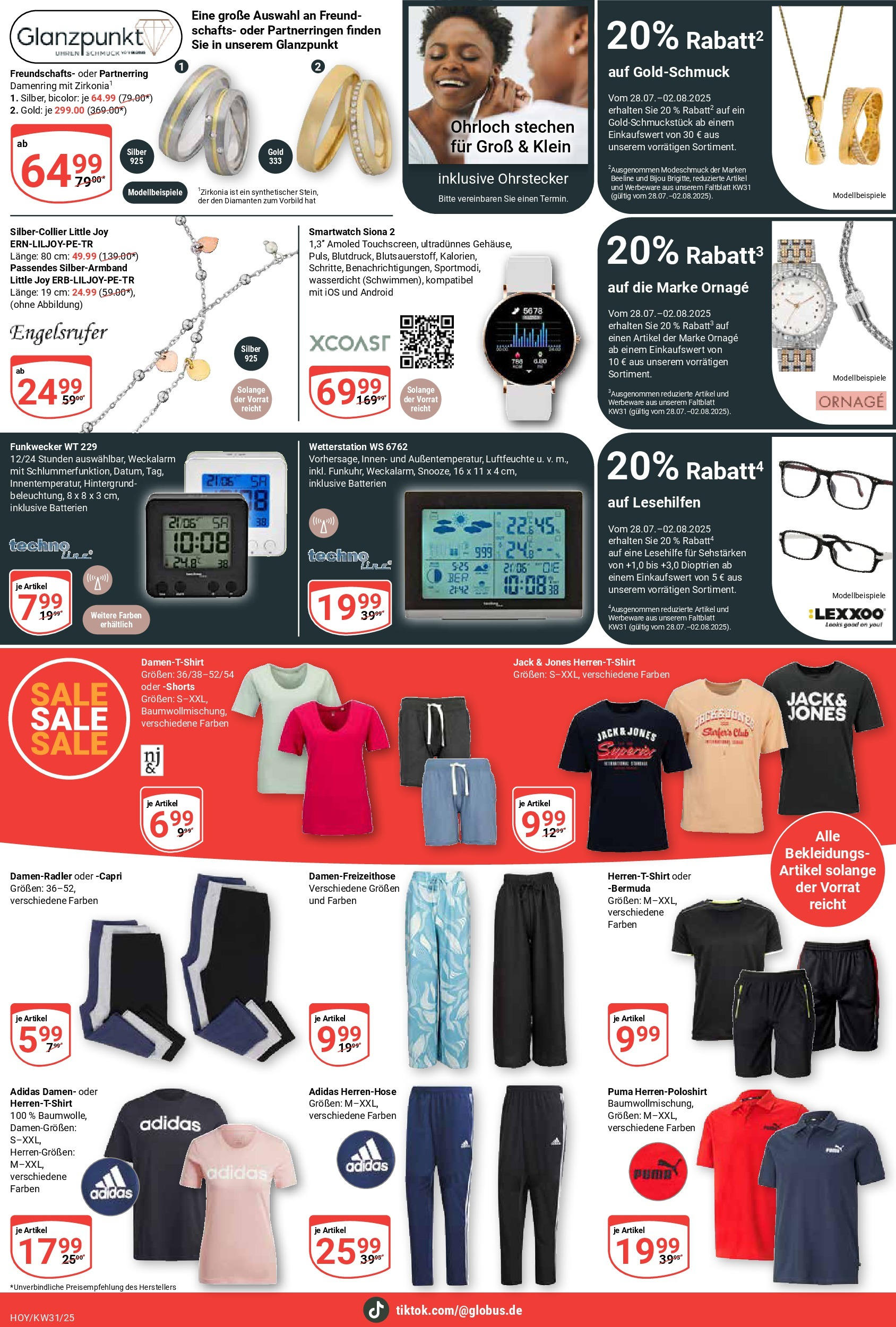 Globus prospekt Hoyerswerda	 (ab 28.07.2025) » Angebote online | Seite: 23 | Produkte: Wetterstation, Bermuda, Smartwatch, Batterien