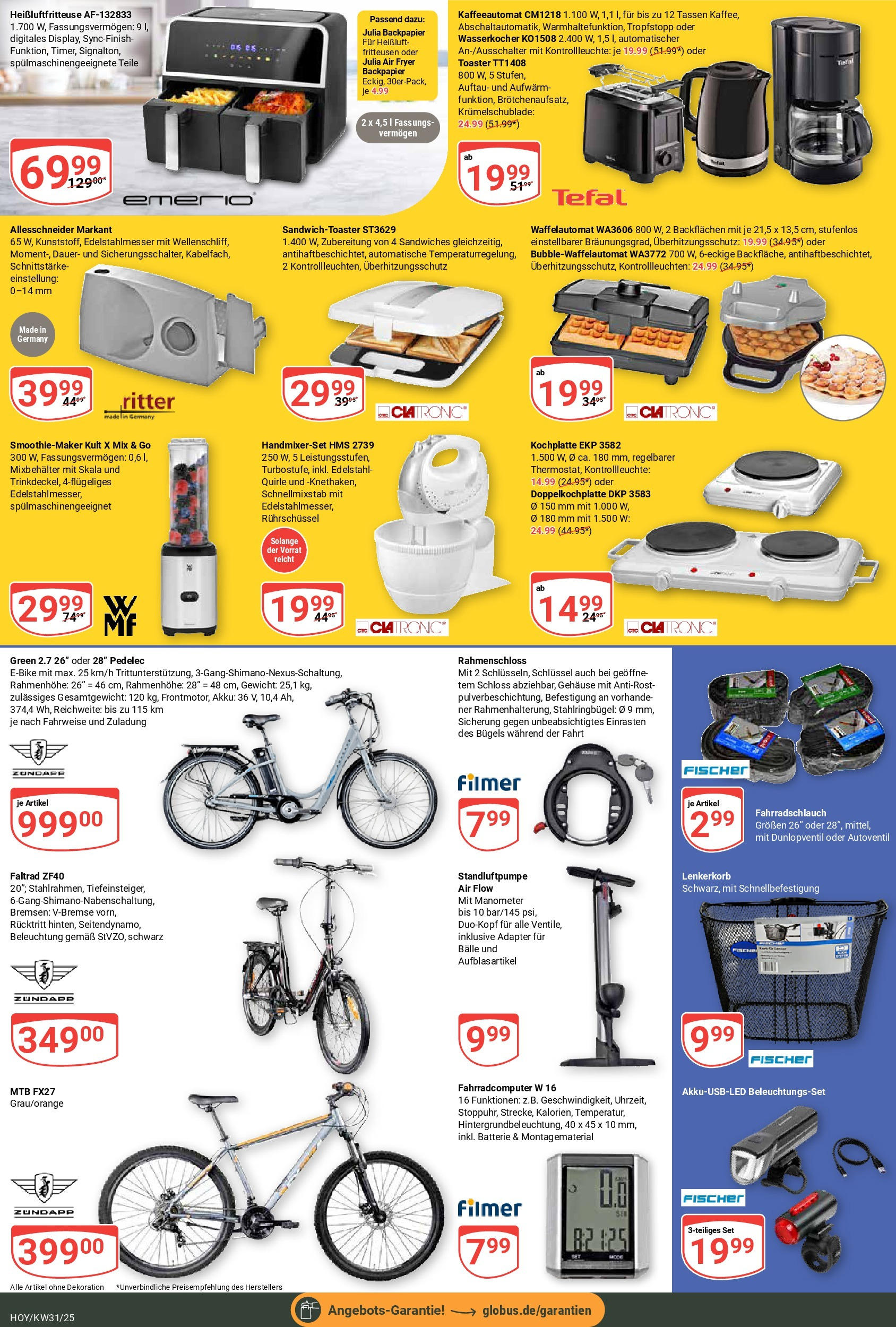 Globus prospekt Hoyerswerda	 (ab 28.07.2025) » Angebote online | Seite: 24 | Produkte: Adapter, Gewicht, Wasserkocher, Kochplatte