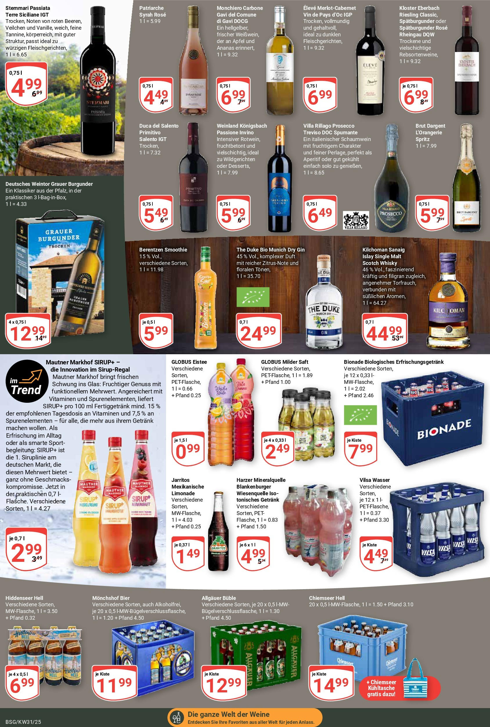 Globus prospekt Braunschweig	 (ab 28.07.2025) » Angebote online | Seite: 15 | Produkte: Ananas, Bionade, Brut dargent, Berentzen