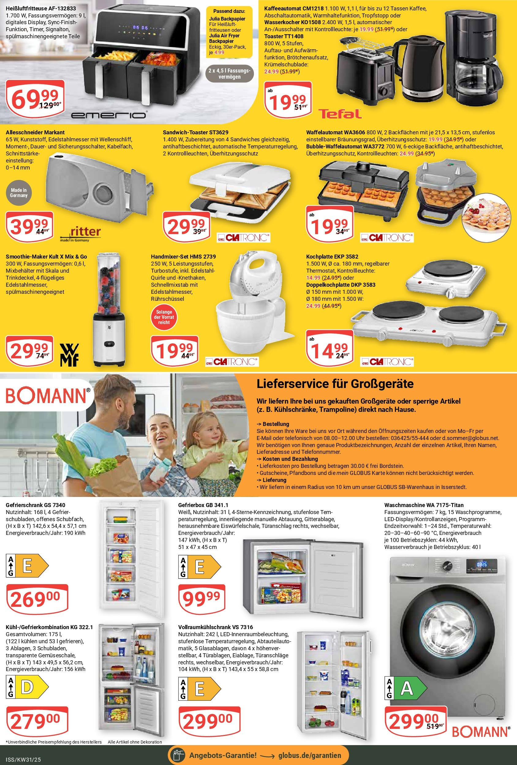 Globus prospekt Isserstedt (ab 28.07.2025) » Angebote ab Montag | Seite: 23 | Produkte: Gefrierschrank, Trampoline, Kochplatte, Uhr Globus prospekt Isserstedt (ab 28.07.2025) » Angebote online | Seite: 23 | Produkte: Gefrierschrank, Trampoline, Kochplatte, Uhr