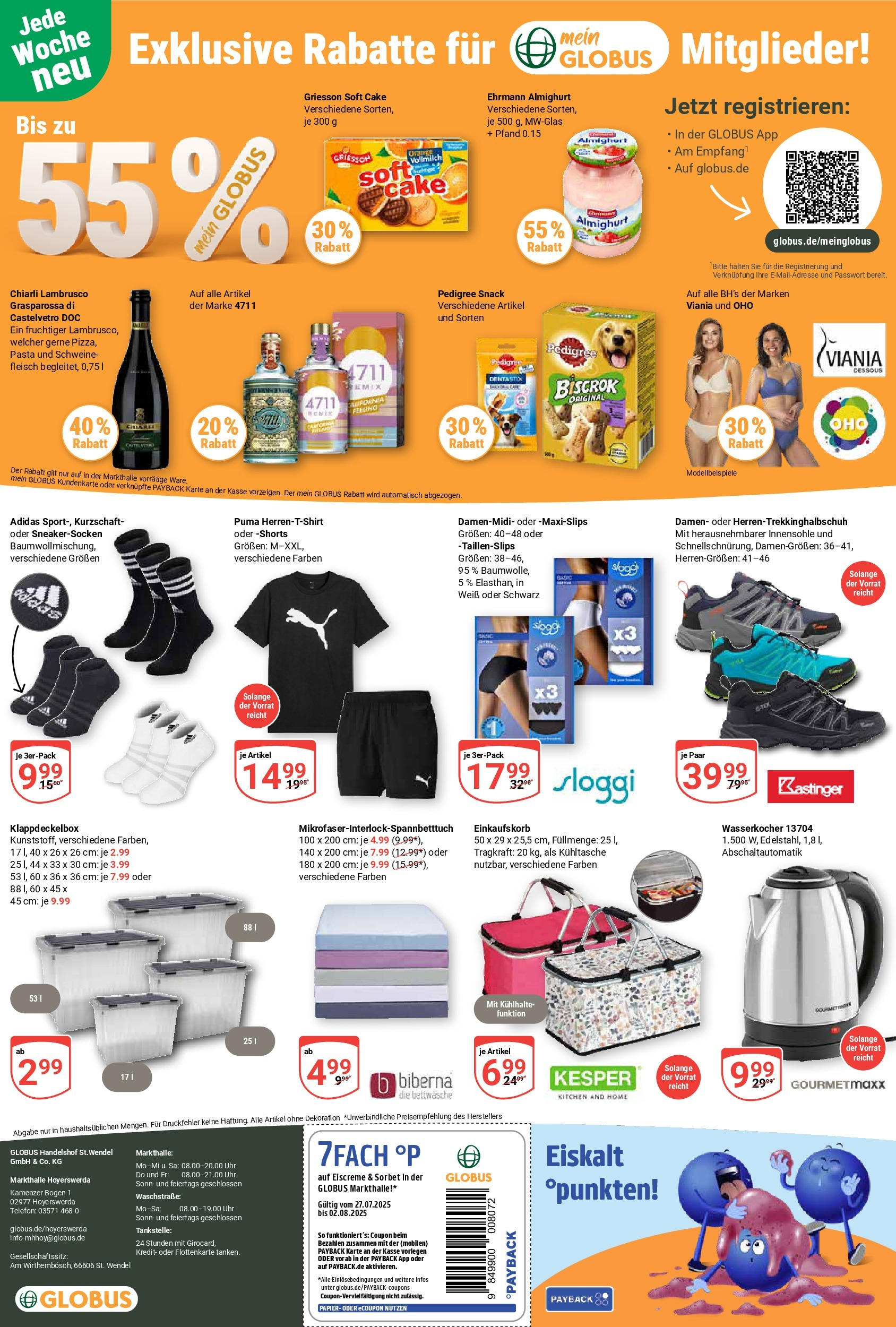 Globus prospekt Hoyerswerda	 (ab 28.07.2025) » Angebote online | Seite: 26 | Produkte: Eiscreme, Pedigree, Pasta, Fleisch
