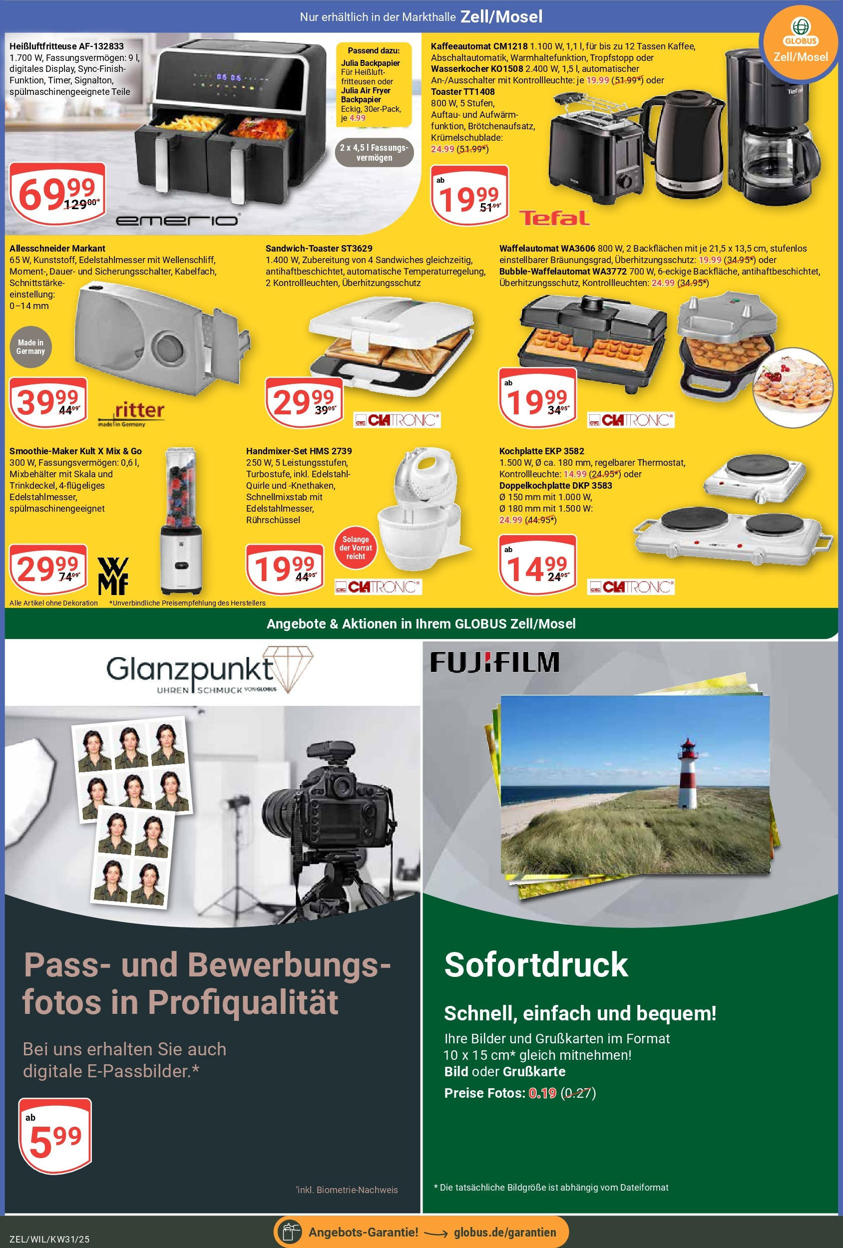 Globus prospekt Wittlich (ab 28.07.2025) » Angebote ab Montag | Seite: 21 | Produkte: Wasserkocher, Toaster, Bilder, Kochplatte Globus prospekt Wittlich (ab 28.07.2025) » Angebote online | Seite: 21 | Produkte: Wasserkocher, Toaster, Bilder, Kochplatte