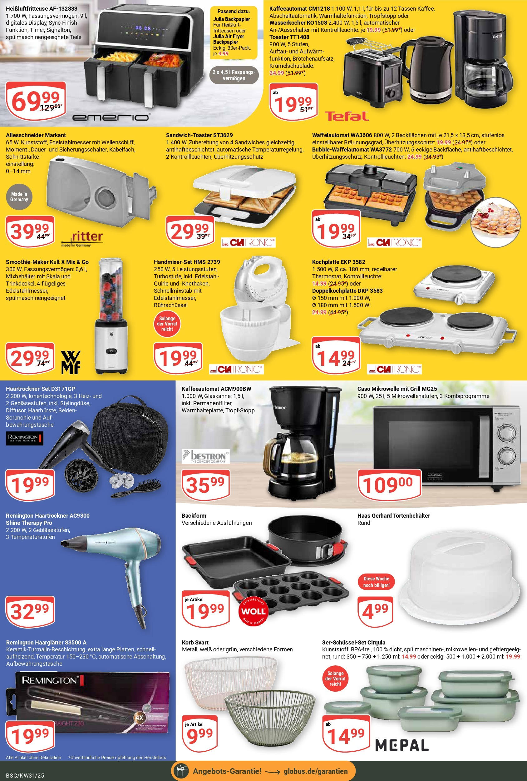 Globus prospekt Braunschweig	 (ab 28.07.2025) » Angebote online | Seite: 23 | Produkte: Grill, Haarglätter, Korb, Kochplatte