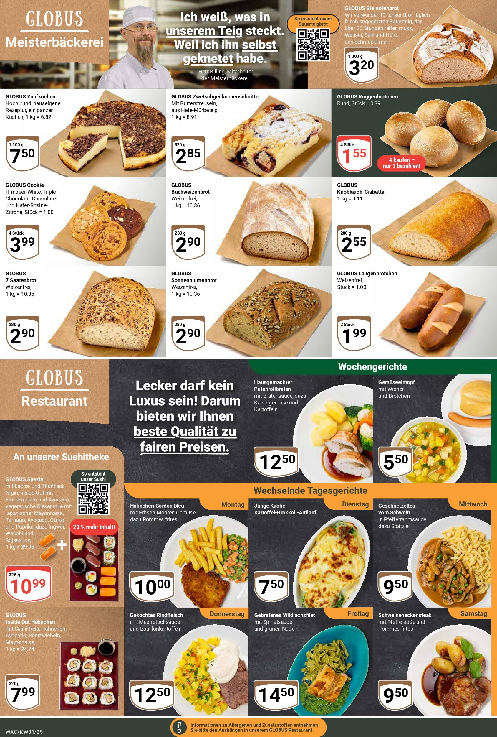 Globus prospekt Markkleeberg (ab 28.07.2025) » Angebote ab Montag | Seite: 5 | Produkte: Hahnchen, Pommes frites, Lachs, Nudeln Globus prospekt Markkleeberg (ab 28.07.2025) » Angebote online | Seite: 5 | Produkte: Hahnchen, Pommes frites, Lachs, Nudeln