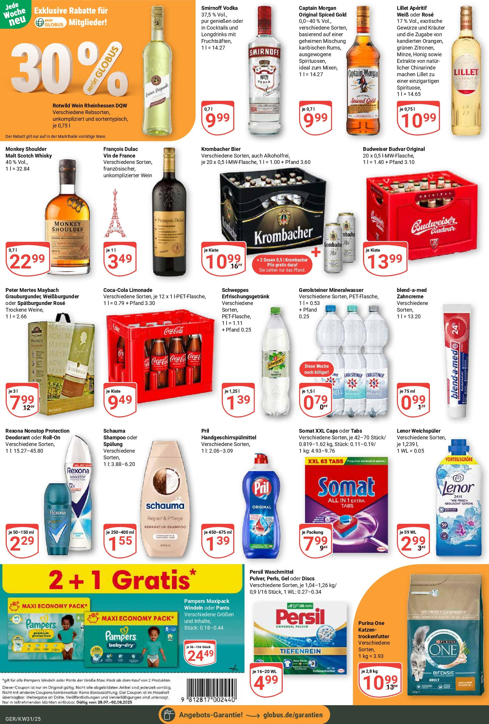 Globus prospekt Gera (ab 28.07.2025) » Angebote ab Montag | Seite: 5 | Produkte: Purina one, Lenor, Waschmittel, Wein Globus prospekt Gera (ab 28.07.2025) » Angebote online | Seite: 5 | Produkte: Purina one, Lenor, Waschmittel, Wein