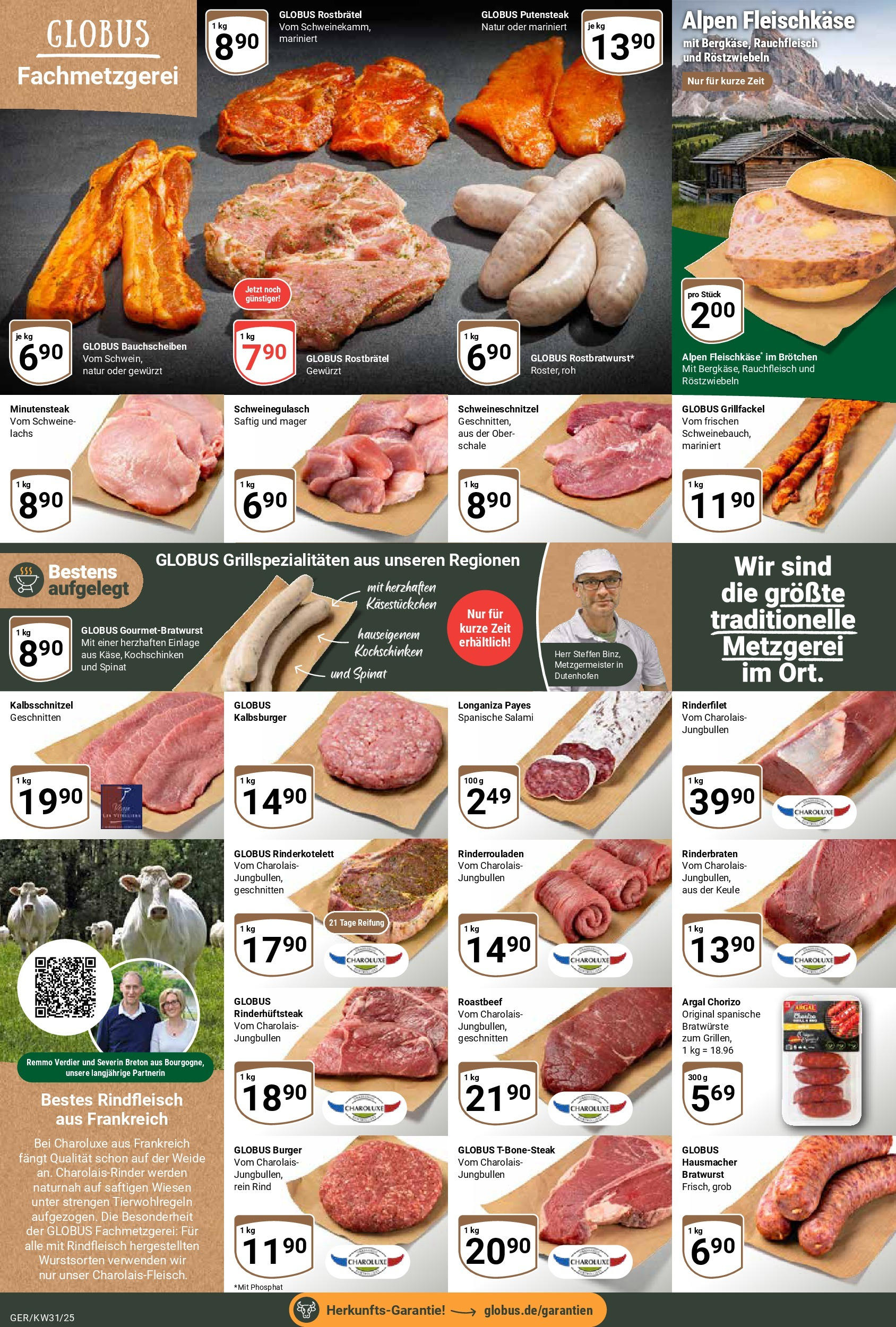 Globus prospekt Gera (ab 28.07.2025) » Angebote ab Montag | Seite: 8 | Produkte: Rinderbraten, Bratwurst, Roastbeef, Lachs Globus prospekt Gera (ab 28.07.2025) » Angebote online | Seite: 8 | Produkte: Rinderbraten, Bratwurst, Roastbeef, Lachs