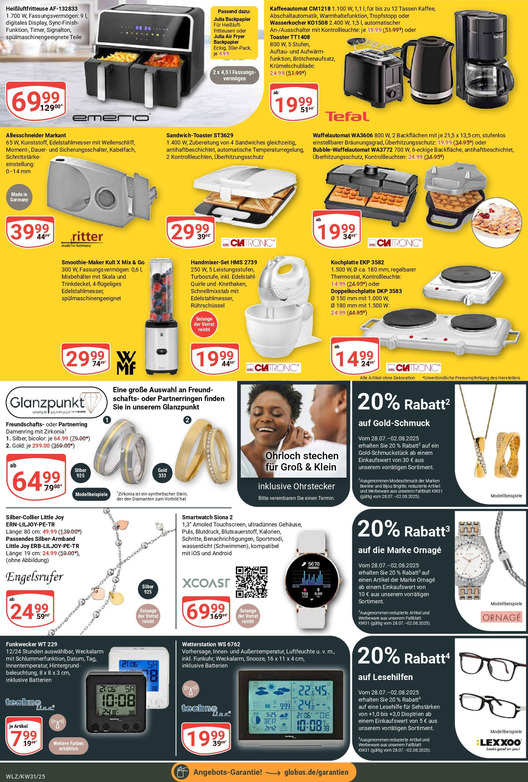 Globus prospekt Weischlitz (ab 28.07.2025) » Angebote ab Montag | Seite: 22 | Produkte: Wasserkocher, Toaster, Batterien, Kochplatte Globus prospekt Weischlitz (ab 28.07.2025) » Angebote online | Seite: 22 | Produkte: Wasserkocher, Toaster, Batterien, Kochplatte