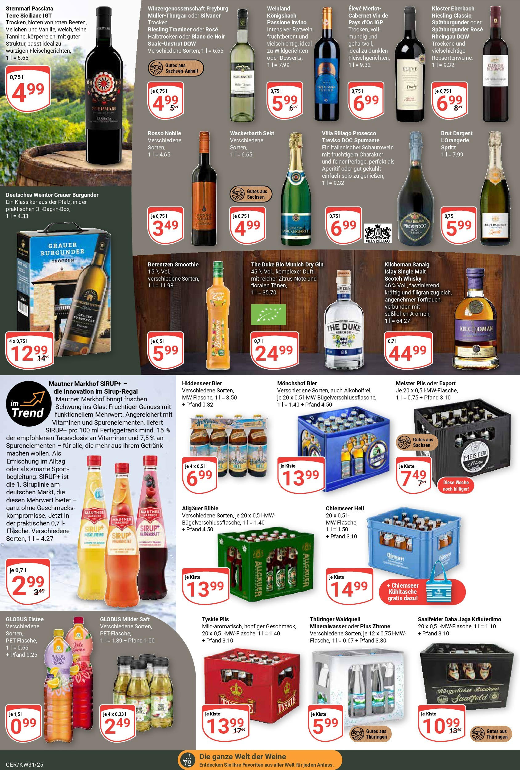 Globus prospekt Gera (ab 28.07.2025) » Angebote ab Montag | Seite: 15 | Produkte: Whisky, Monchshof, Brut dargent, Berentzen Globus prospekt Gera (ab 28.07.2025) » Angebote online | Seite: 15 | Produkte: Whisky, Monchshof, Brut dargent, Berentzen