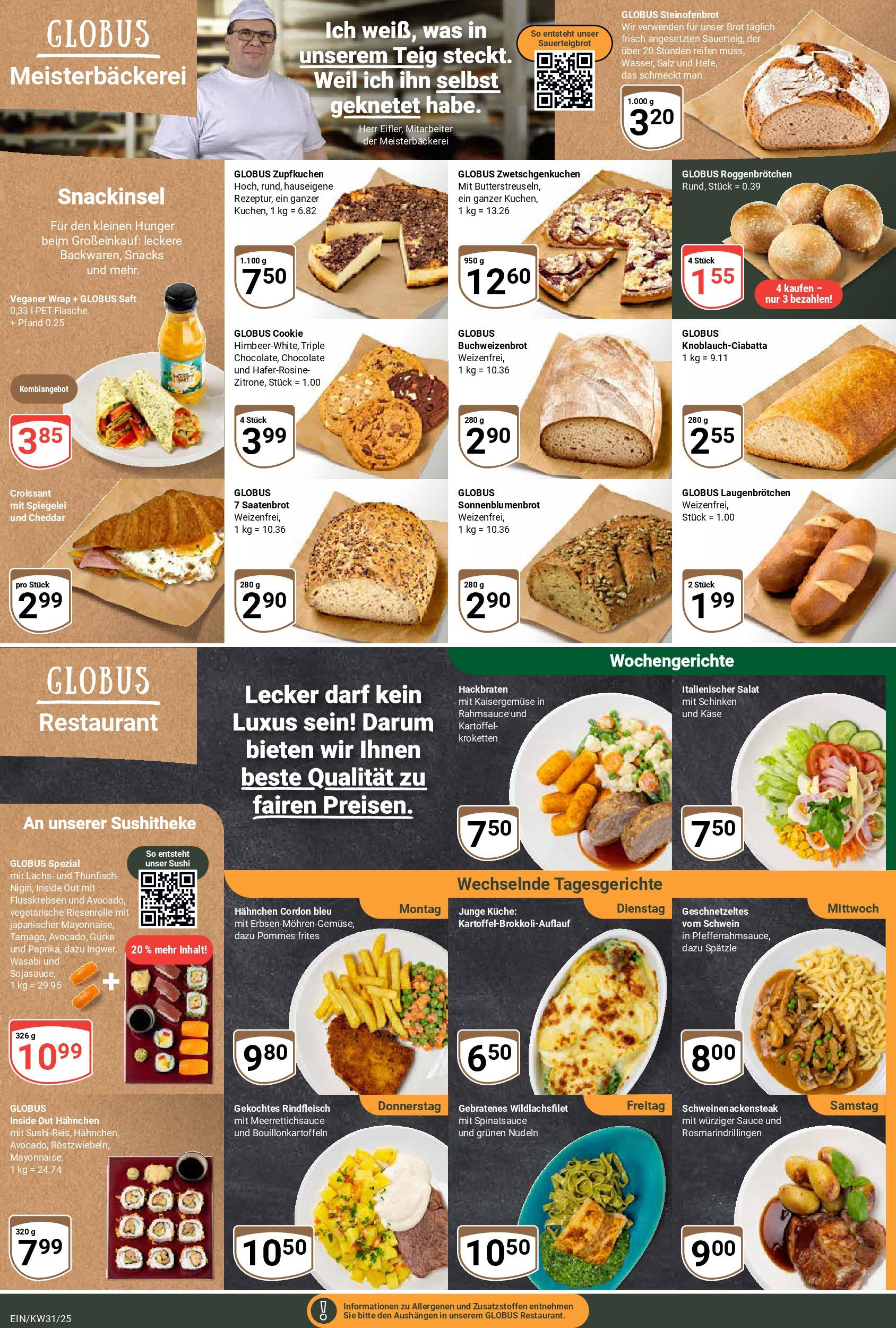 Globus prospekt Homburg-Einöd	 (ab 28.07.2025) » Angebote online | Seite: 7 | Produkte: Thunfisch, Pommes frites, Croissant, Salz