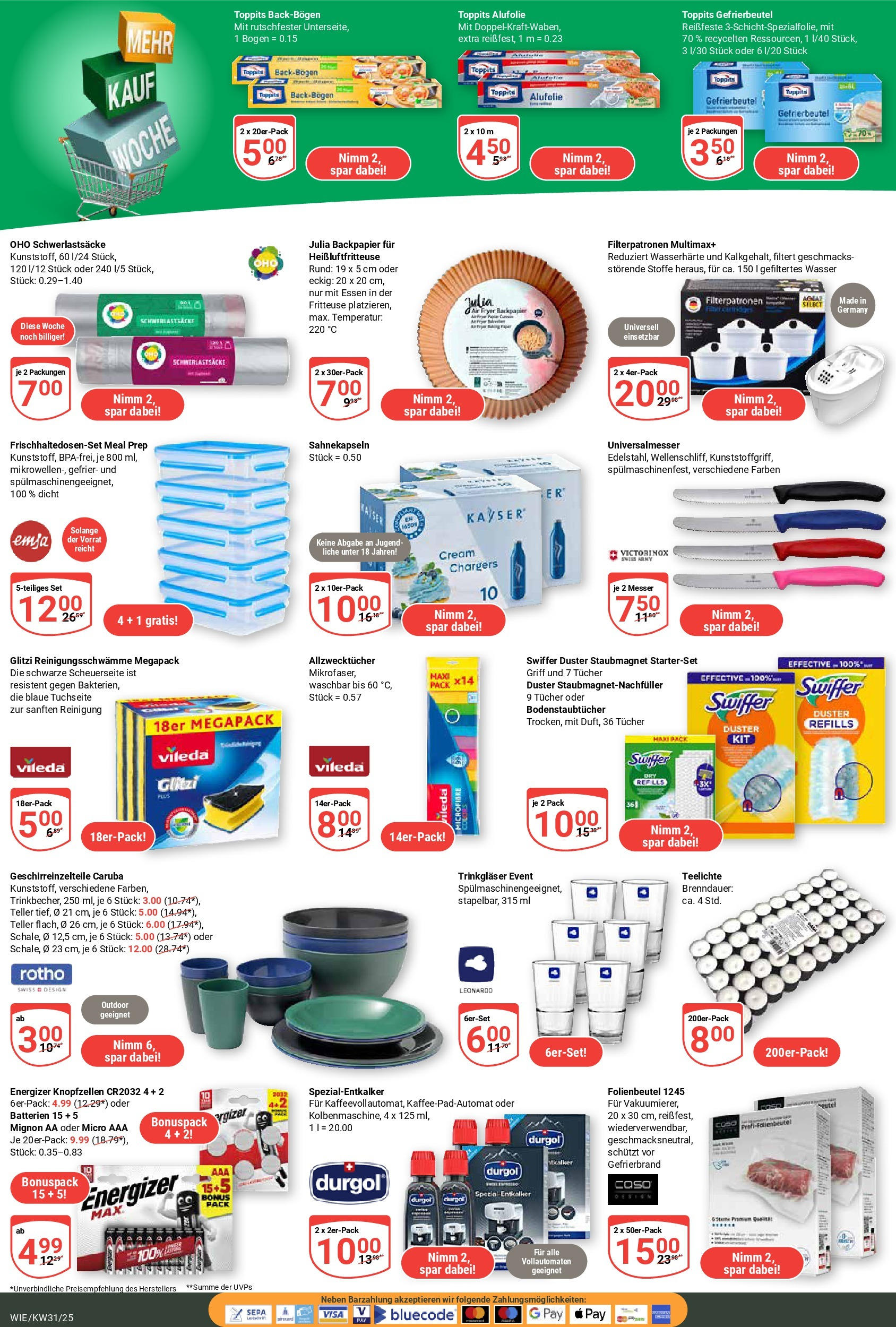 Globus prospekt Waghäusel (ab 28.07.2025) » Angebote ab Montag | Seite: 26 | Produkte: Batterien, Fritteuse, Swiffer, Heißluftfritteuse Globus prospekt Waghäusel (ab 28.07.2025) » Angebote online | Seite: 26 | Produkte: Batterien, Fritteuse, Swiffer, Heißluftfritteuse