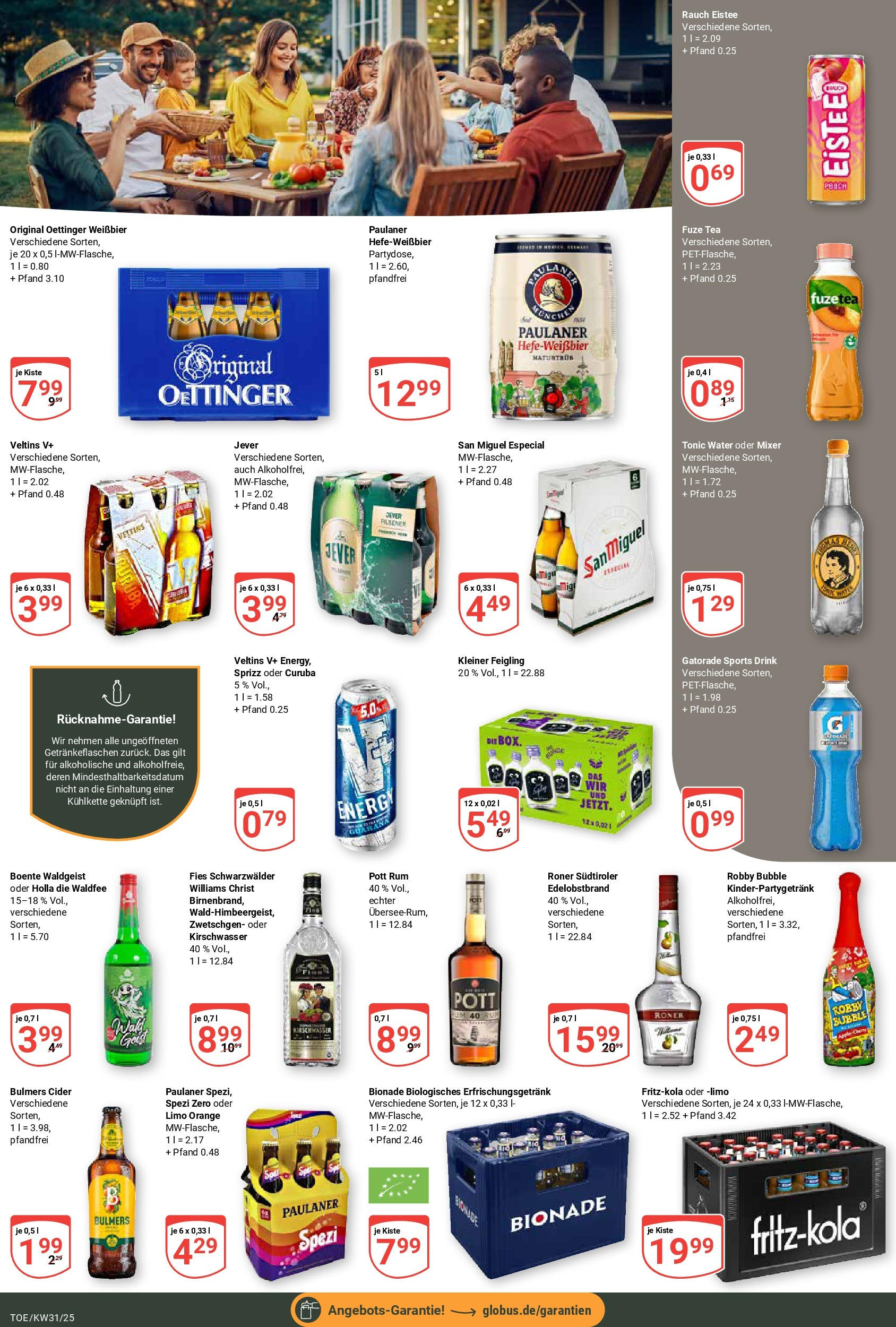 Globus prospekt Tönisvorst (ab 28.07.2025) » Angebote ab Montag | Seite: 20 | Produkte: Mixer, Weißbier, Rum, Veltins Globus prospekt Tönisvorst (ab 28.07.2025) » Angebote online | Seite: 20 | Produkte: Mixer, Weißbier, Rum, Veltins