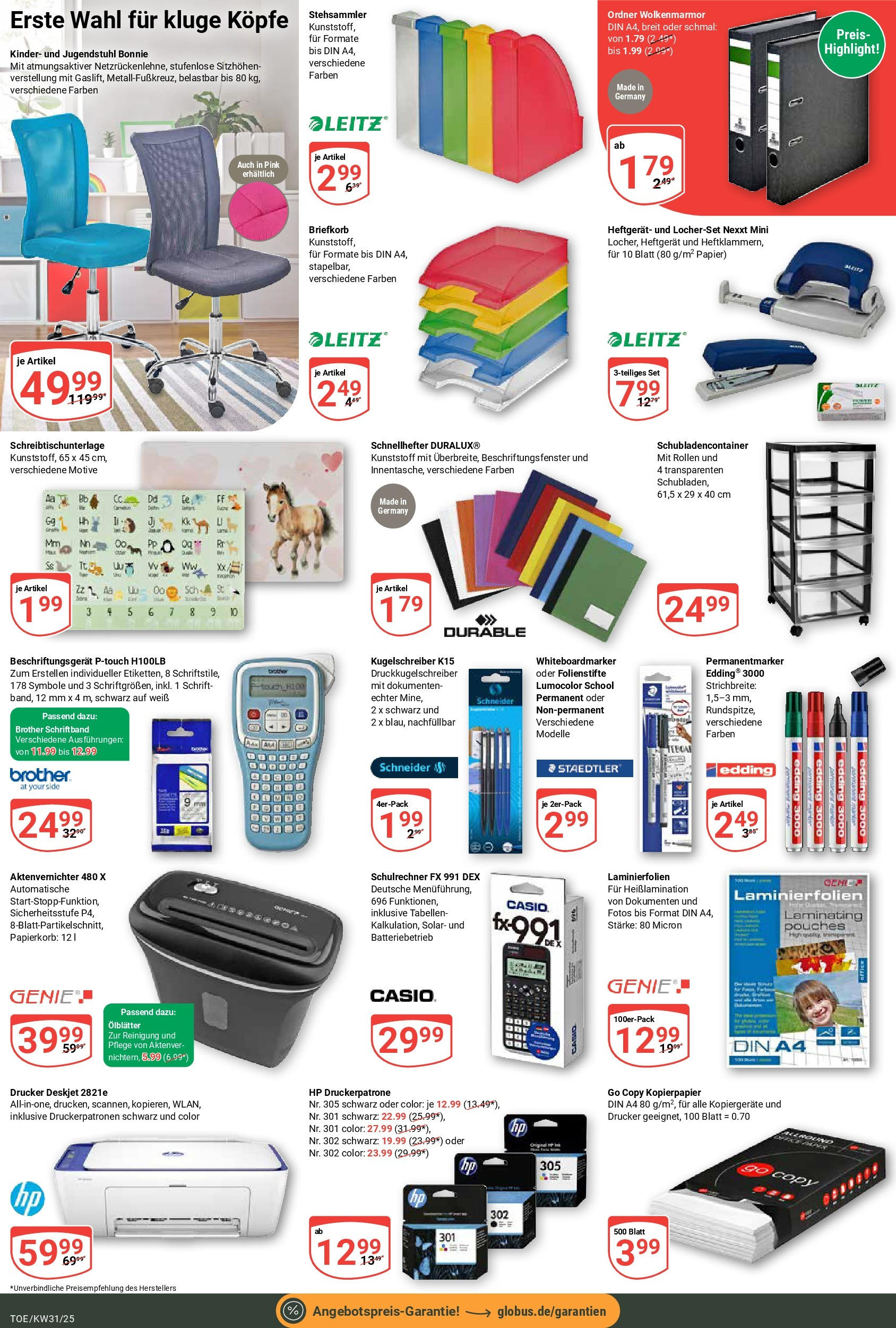 Globus prospekt Tönisvorst (ab 28.07.2025) » Angebote ab Montag | Seite: 29 | Produkte: HP, Aktenvernichter, Drucker Globus prospekt Tönisvorst (ab 28.07.2025) » Angebote online | Seite: 29 | Produkte: HP, Aktenvernichter, Drucker