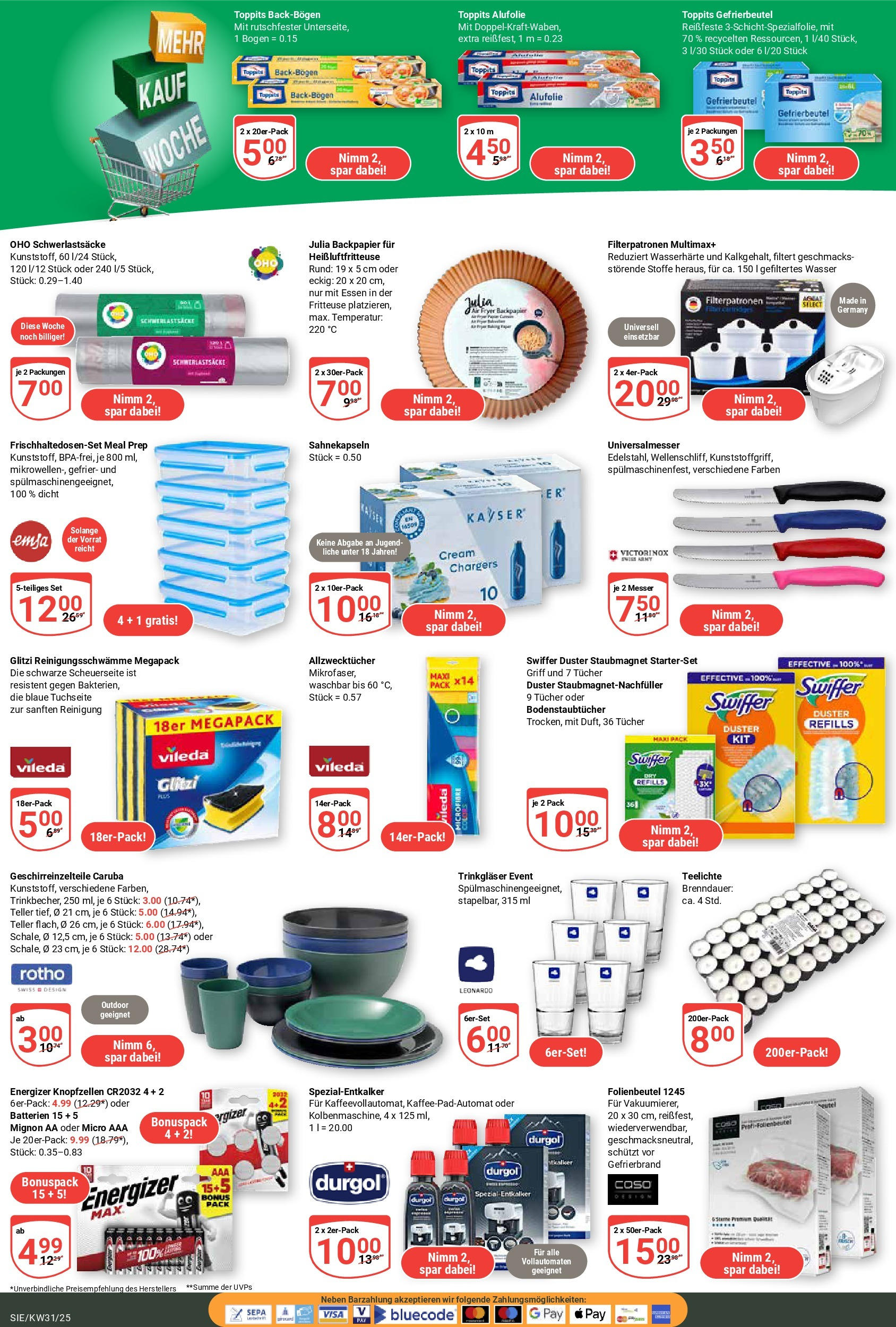 Globus prospekt Siegen (ab 28.07.2025) » Angebote ab Montag | Seite: 28 | Produkte: Batterien, Fritteuse, Swiffer, Heißluftfritteuse Globus prospekt Siegen (ab 28.07.2025) » Angebote online | Seite: 28 | Produkte: Batterien, Fritteuse, Swiffer, Heißluftfritteuse