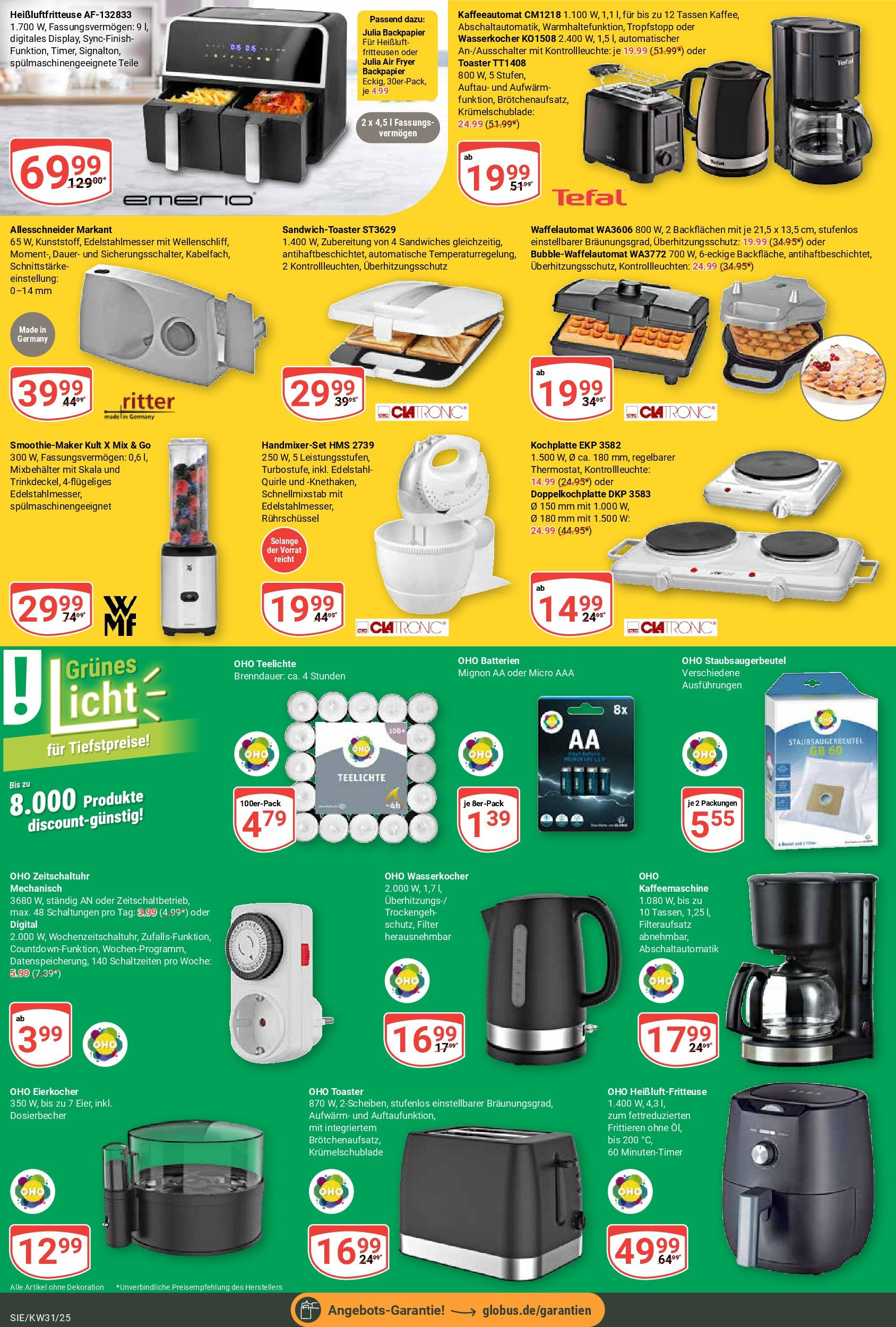 Globus prospekt Siegen (ab 28.07.2025) » Angebote ab Montag | Seite: 31 | Produkte: Kaffeemaschine, Wasserkocher, Toaster, Batterien Globus prospekt Siegen (ab 28.07.2025) » Angebote online | Seite: 31 | Produkte: Kaffeemaschine, Wasserkocher, Toaster, Batterien