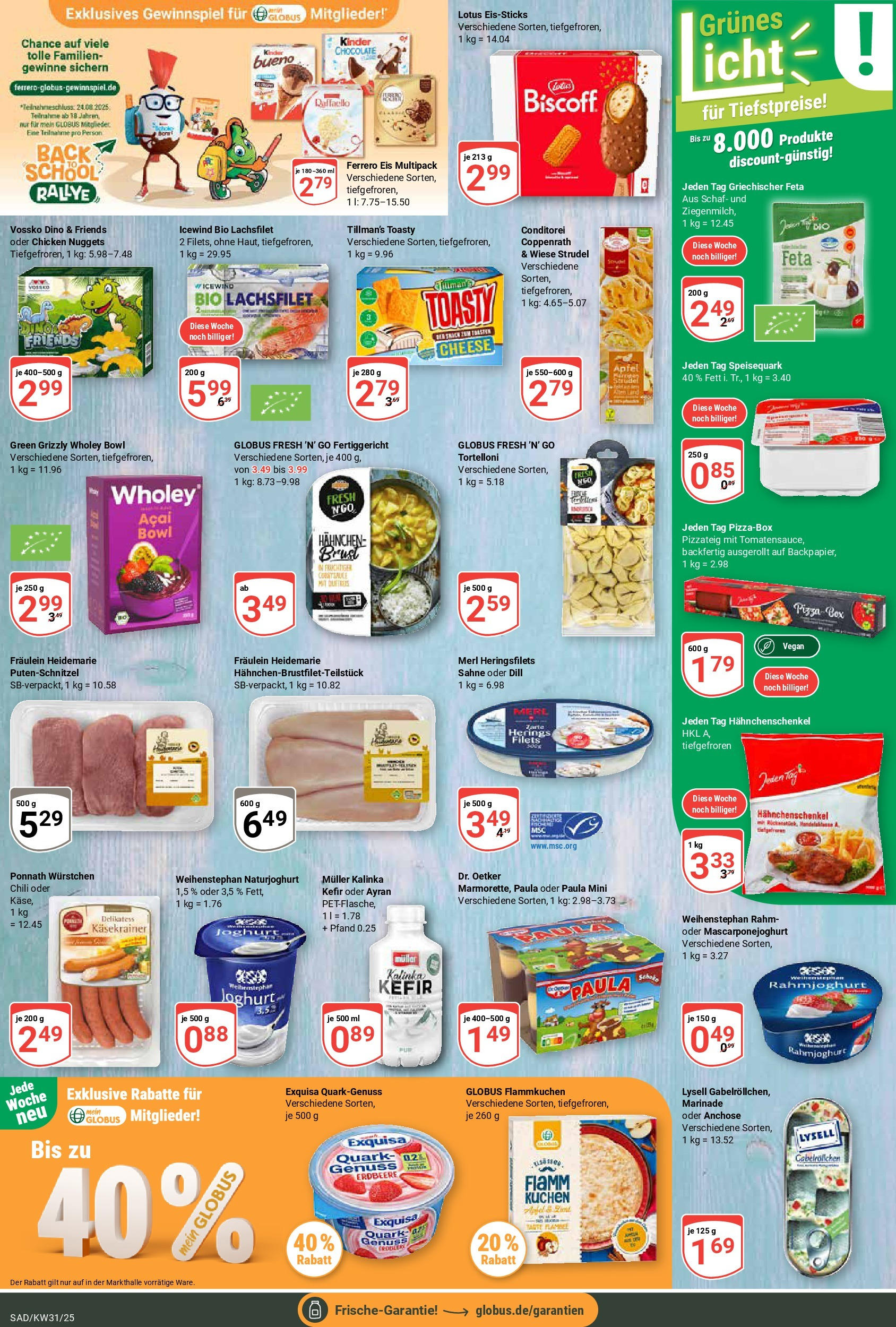 Globus prospekt Schwandorf (ab 28.07.2025) » Angebote ab Montag | Seite: 12 | Produkte: Kefir, Hahnchenschenkel, Käse, Käsekrainer Globus prospekt Schwandorf (ab 28.07.2025) » Angebote online | Seite: 12 | Produkte: Kefir, Hahnchenschenkel, Käse, Käsekrainer