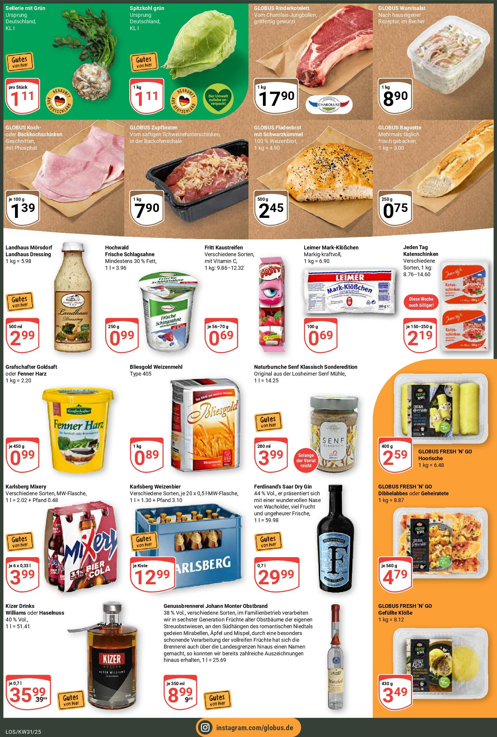 Globus prospekt Losheim Am See	 (ab 28.07.2025) » Angebote online | Seite: 2 | Produkte: Schlagsahne, Dressing, Äpfel, Weizenmehl