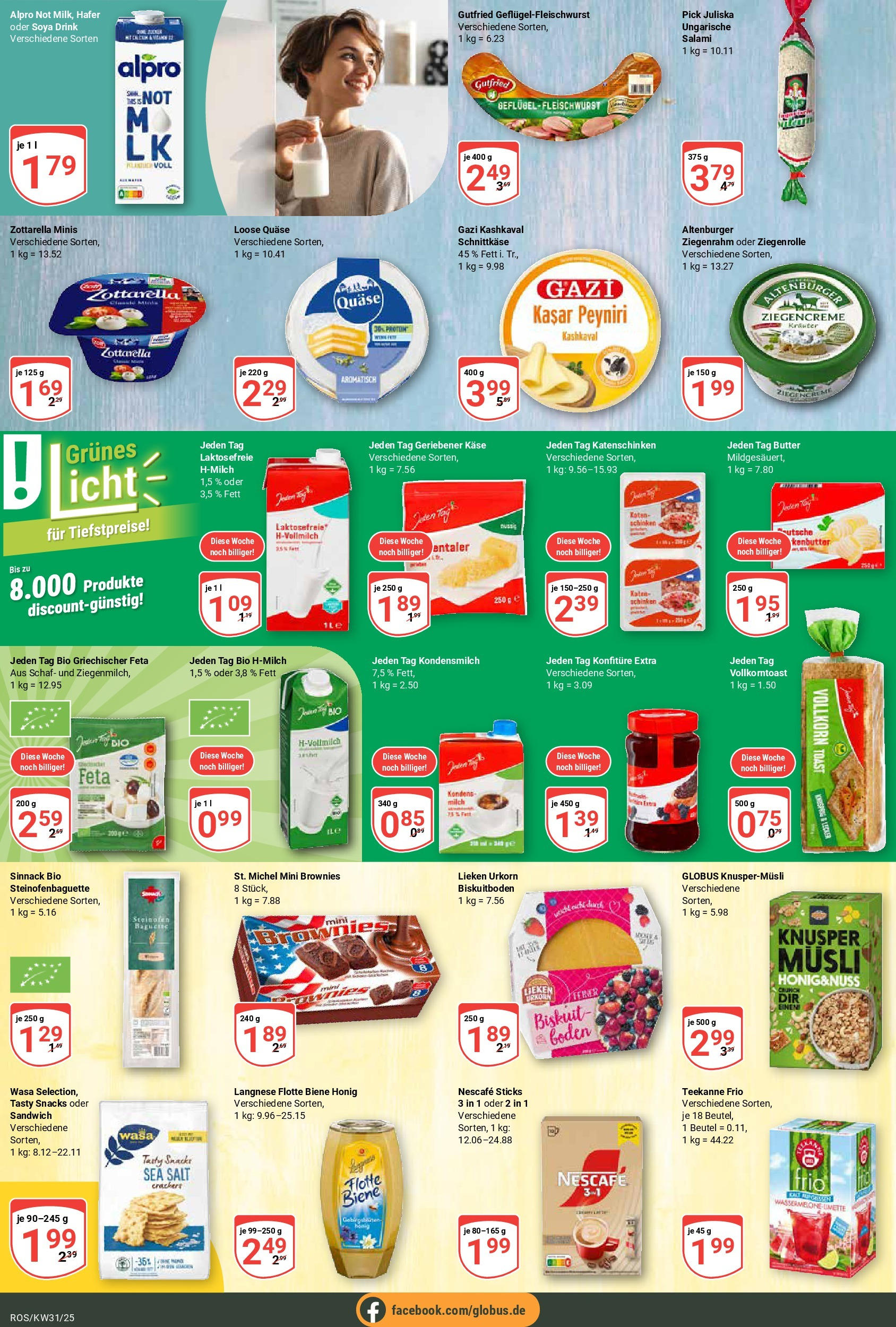 Globus prospekt Lambrechtshagen (ab 28.07.2025) » Angebote ab Montag | Seite: 9 | Produkte: Feta, Butter, Alpro, Teekanne Globus prospekt Lambrechtshagen (ab 28.07.2025) » Angebote online | Seite: 9 | Produkte: Feta, Butter, Alpro, Teekanne