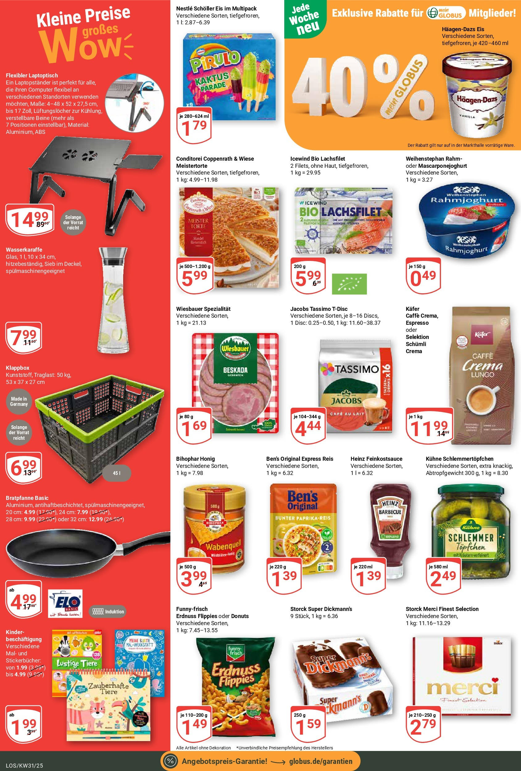 Globus prospekt Losheim Am See	 (ab 28.07.2025) » Angebote online | Seite: 4 | Produkte: Donuts, Reis, Tassimo, Eis